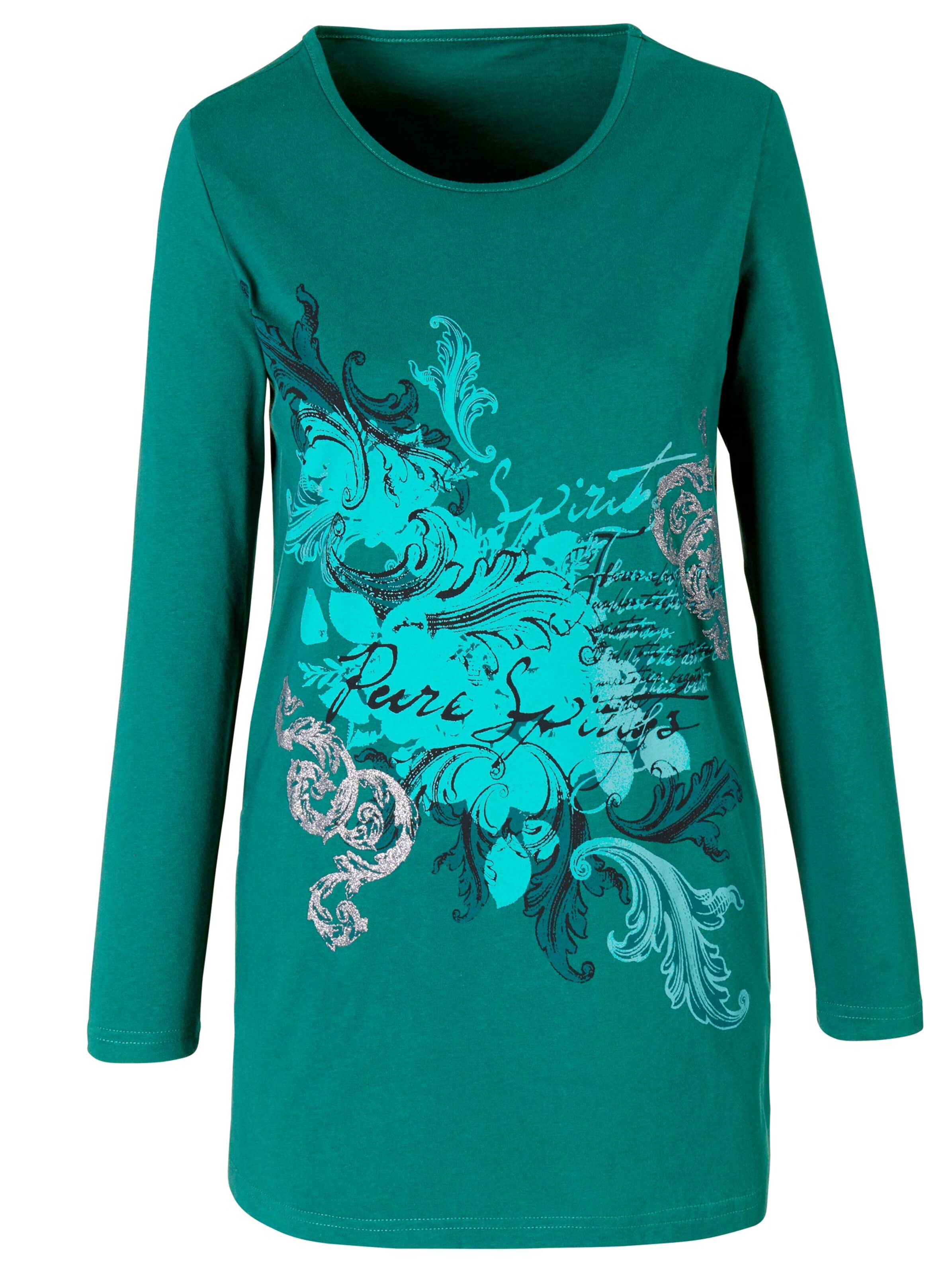 Longshirt - smaragdgrün