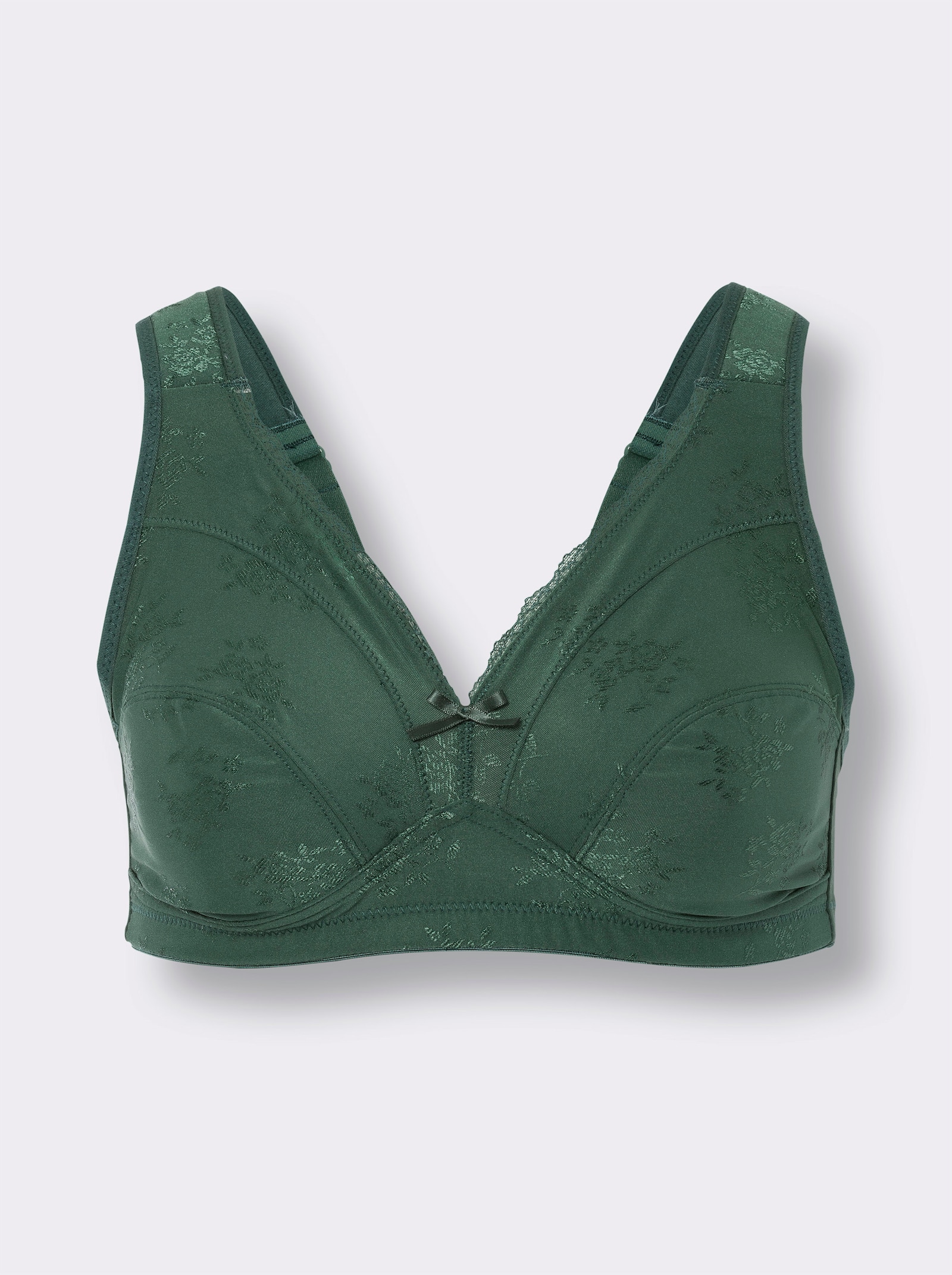 BH ohne Bügel im Jacquard-Dessin - moos