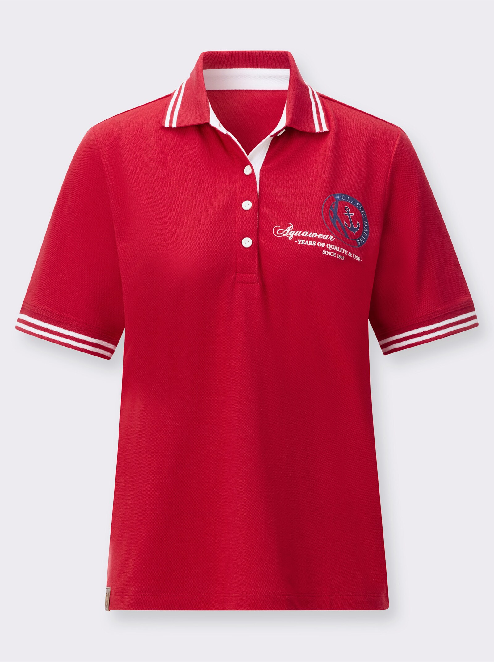 Poloshirt aus reiner Baumwolle - erdbeere