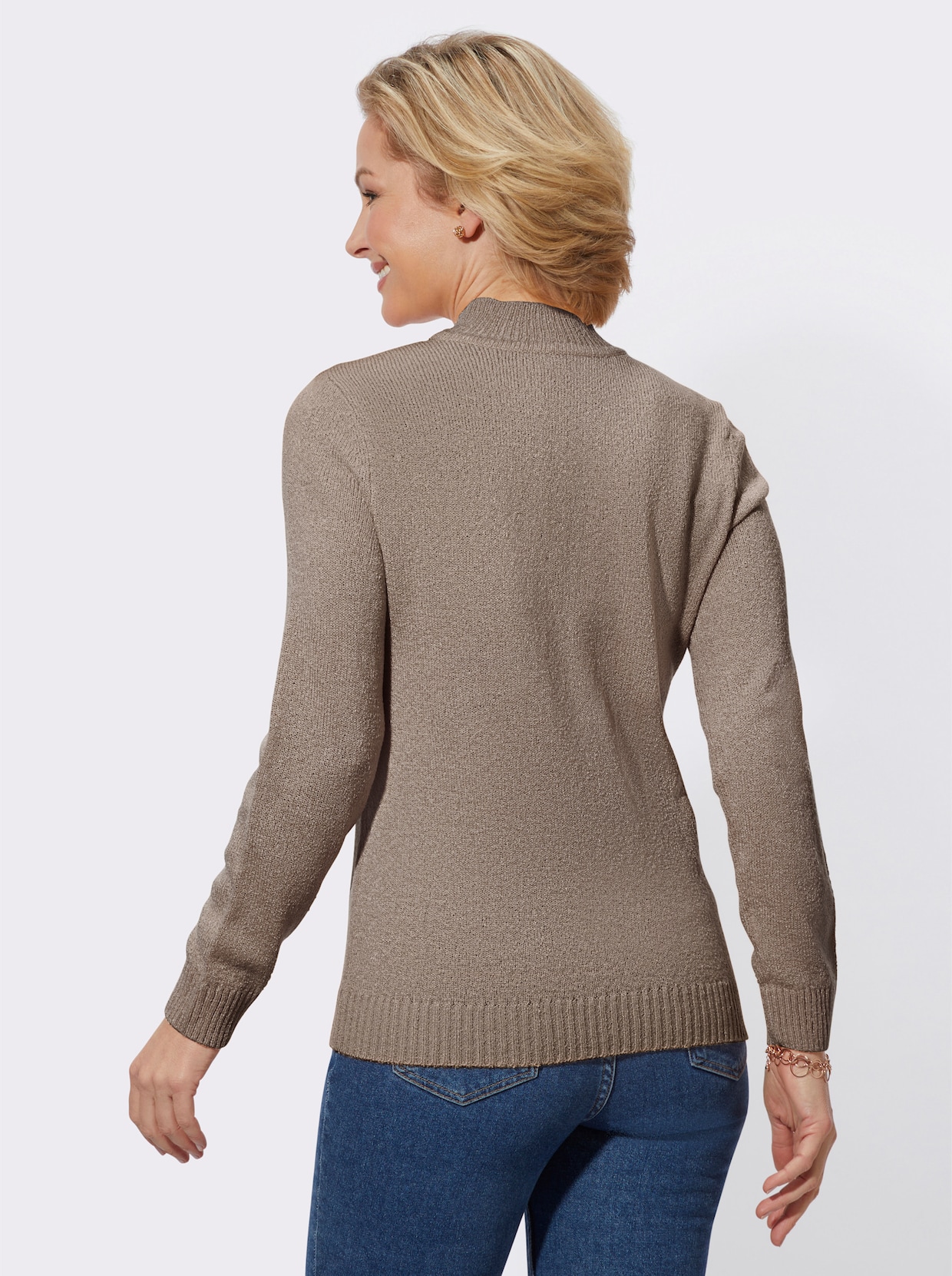 Bouclé-pullover - sesam