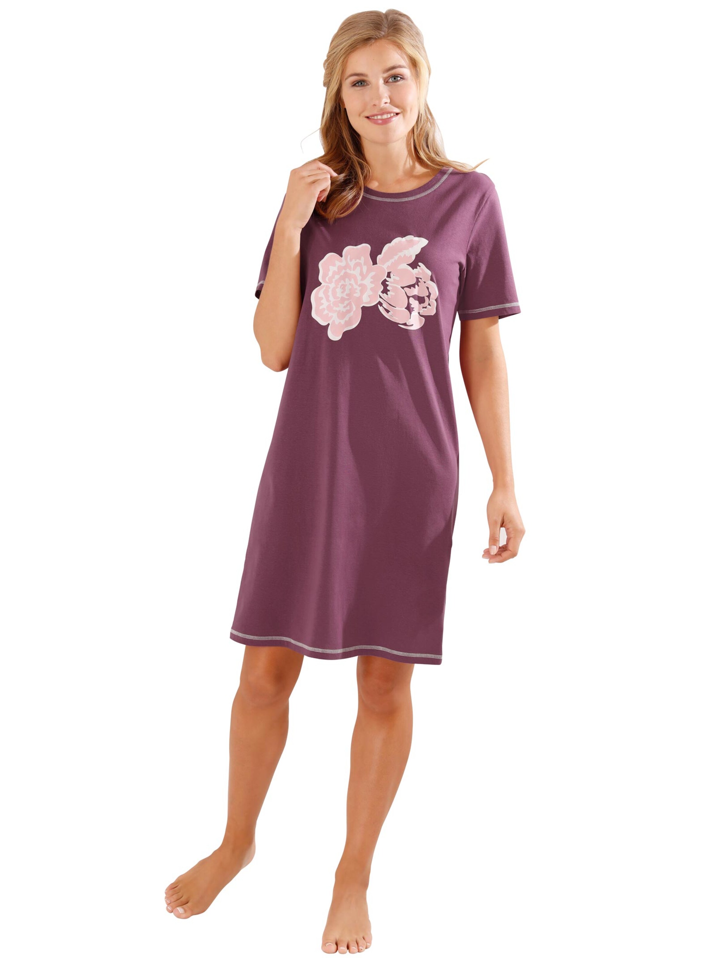 Nachthemden - rosé + bordeaux