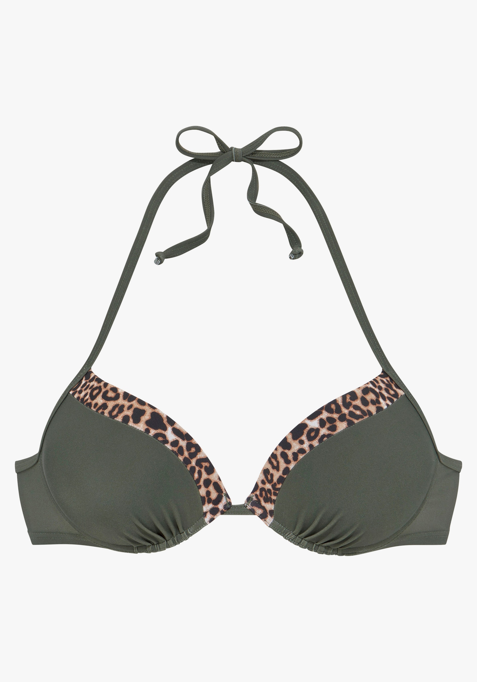 LASCANA Push-Up-Bikini-Top - oliv-leo