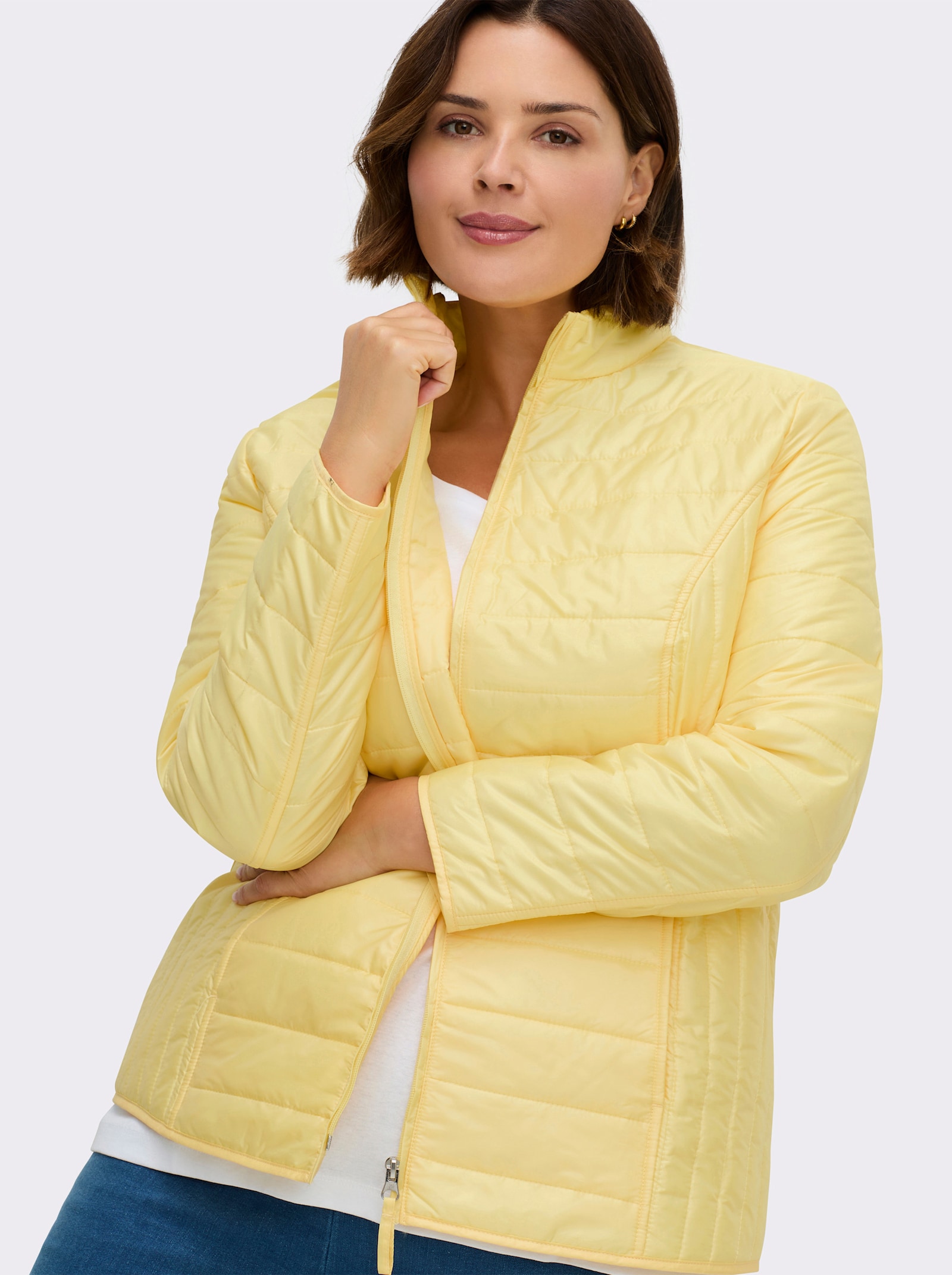 Steppjacke leicht wattiert - zitrone