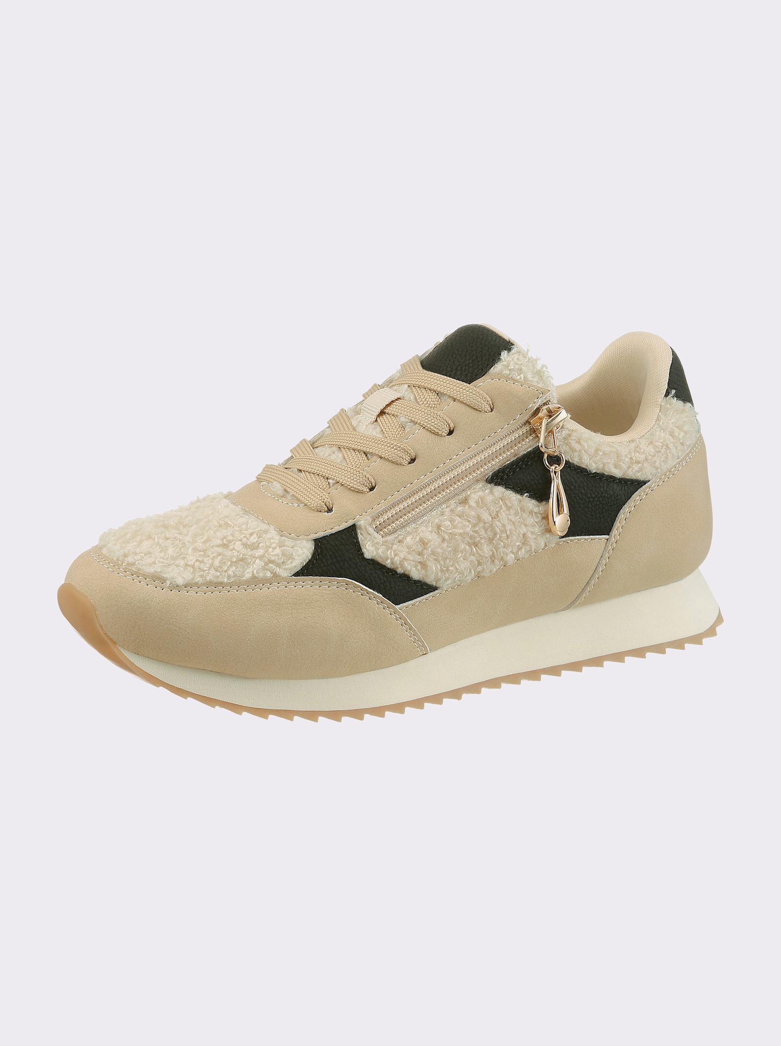 heine Sneaker - sand-schwarz