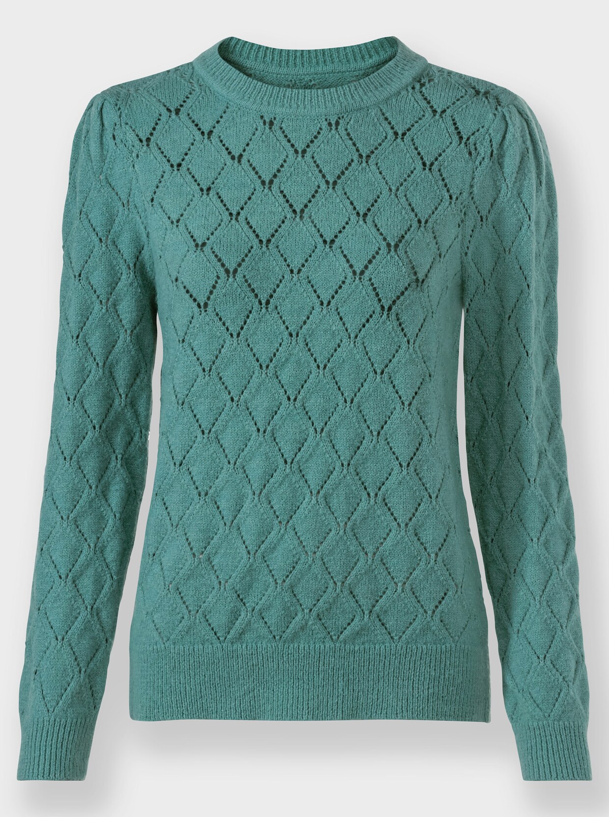 Langarm-Pullover - salbei