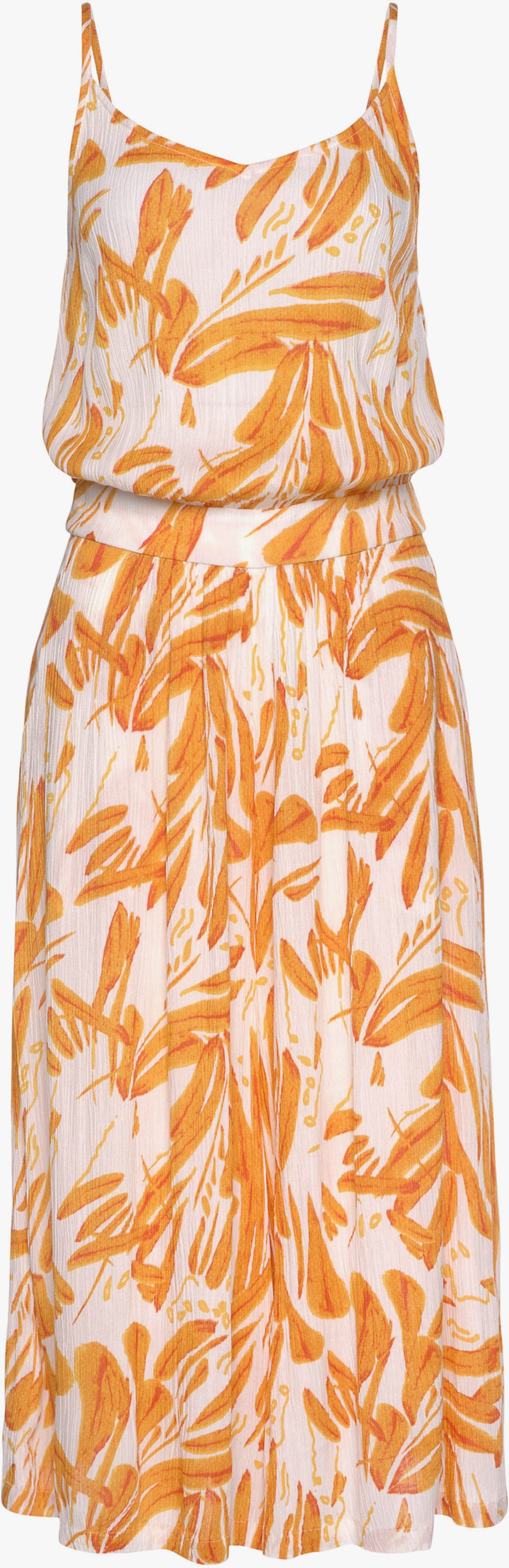 s.Oliver combinaison jupe-culotte - orange-crème imprimé