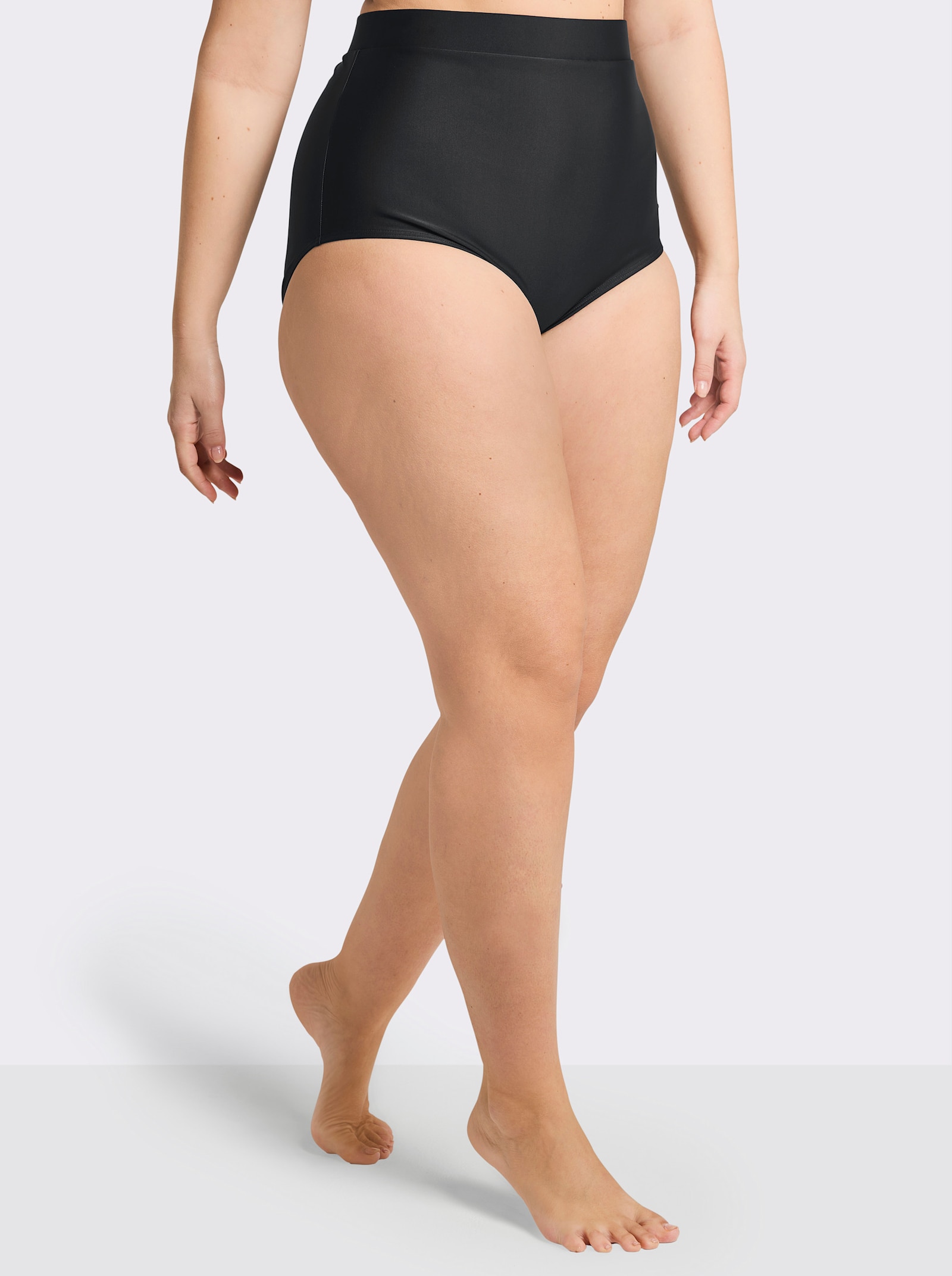 sheego Bikini-Hose in High-Waist-Form, mit Shaping-Effekt - schwarz