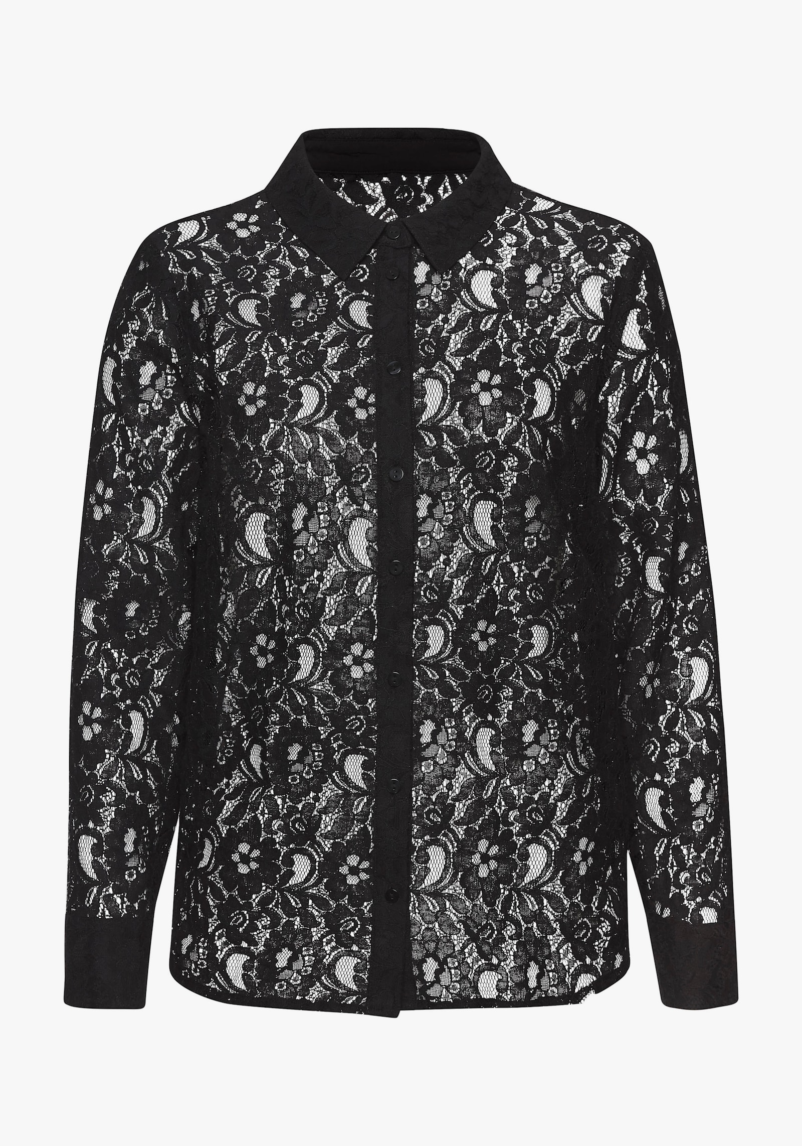 LASCANA Chemisier en dentelle - noir