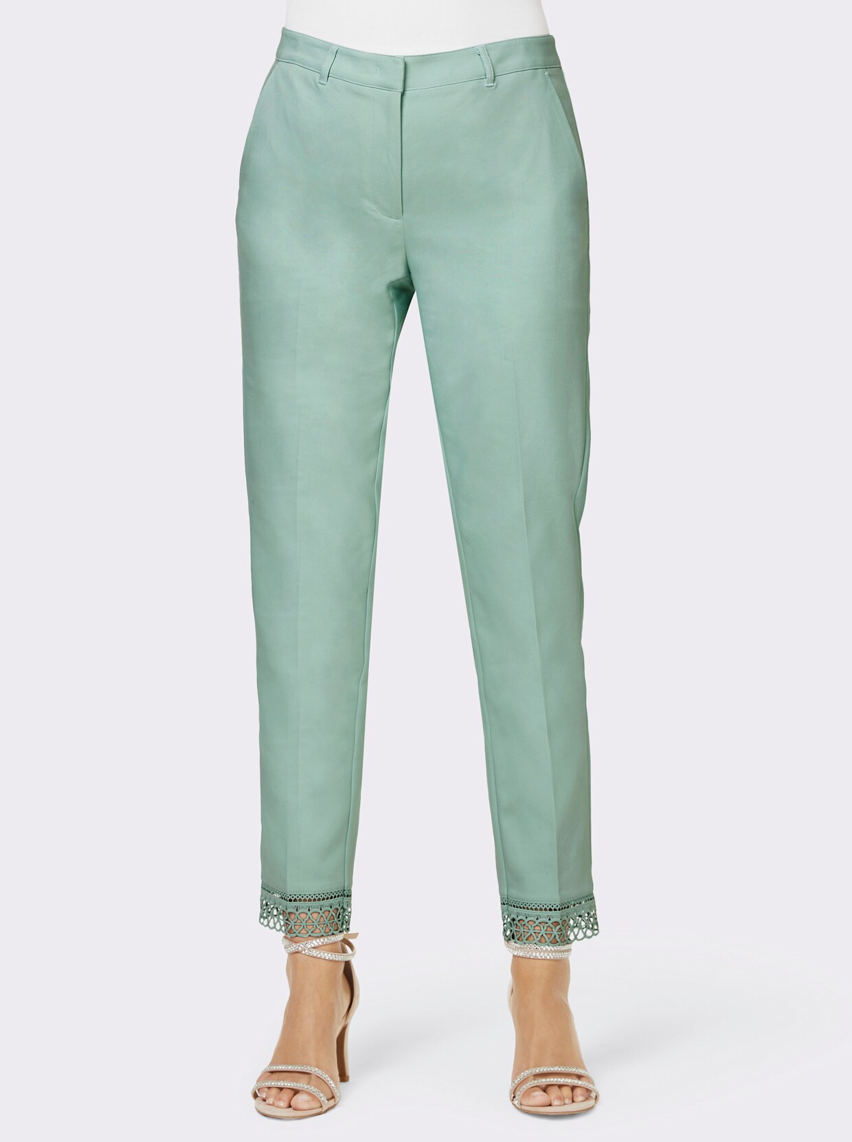 Bügelfaltenhose - kalkmint