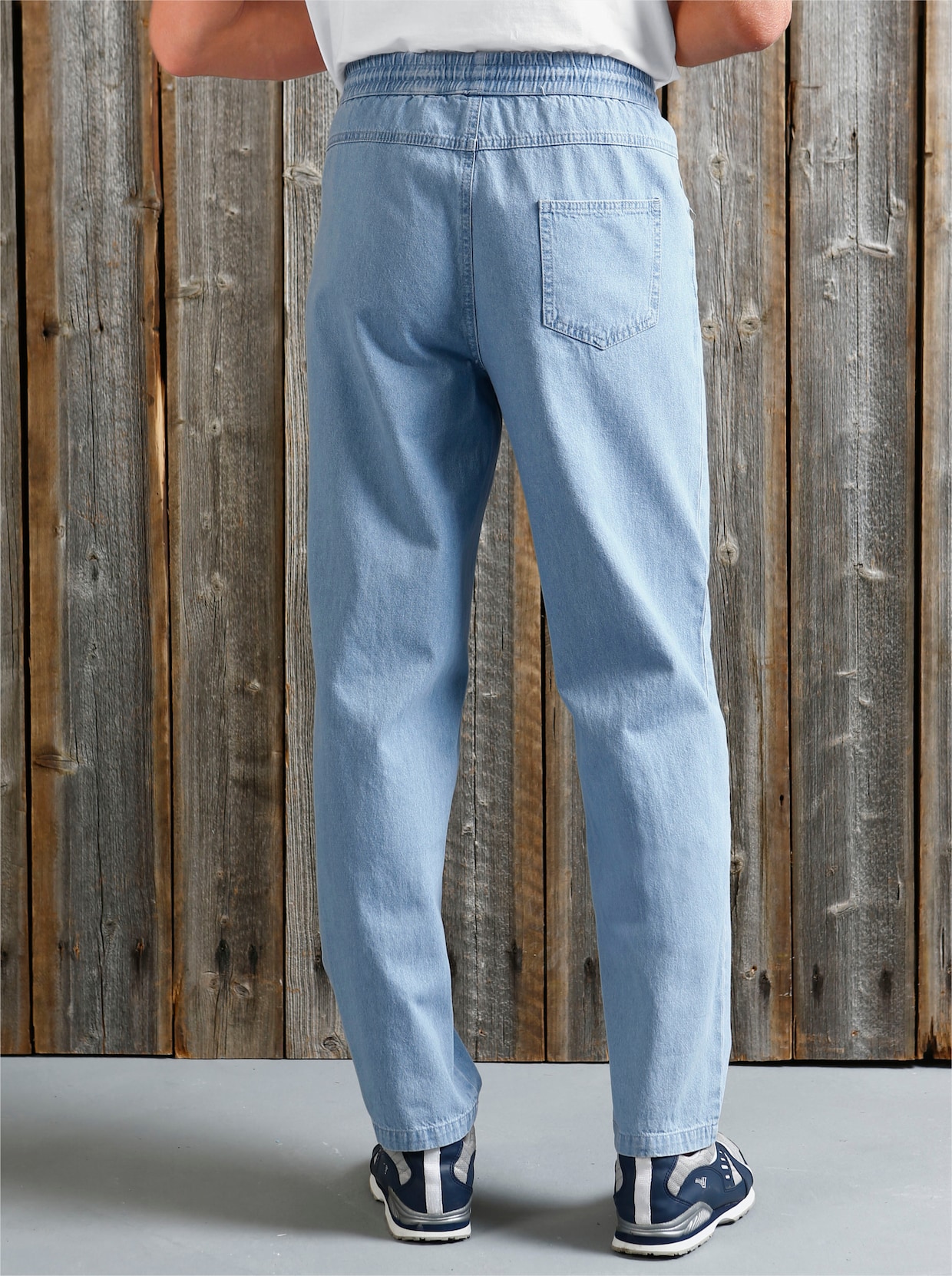 Jeans med resår - blue-bleached