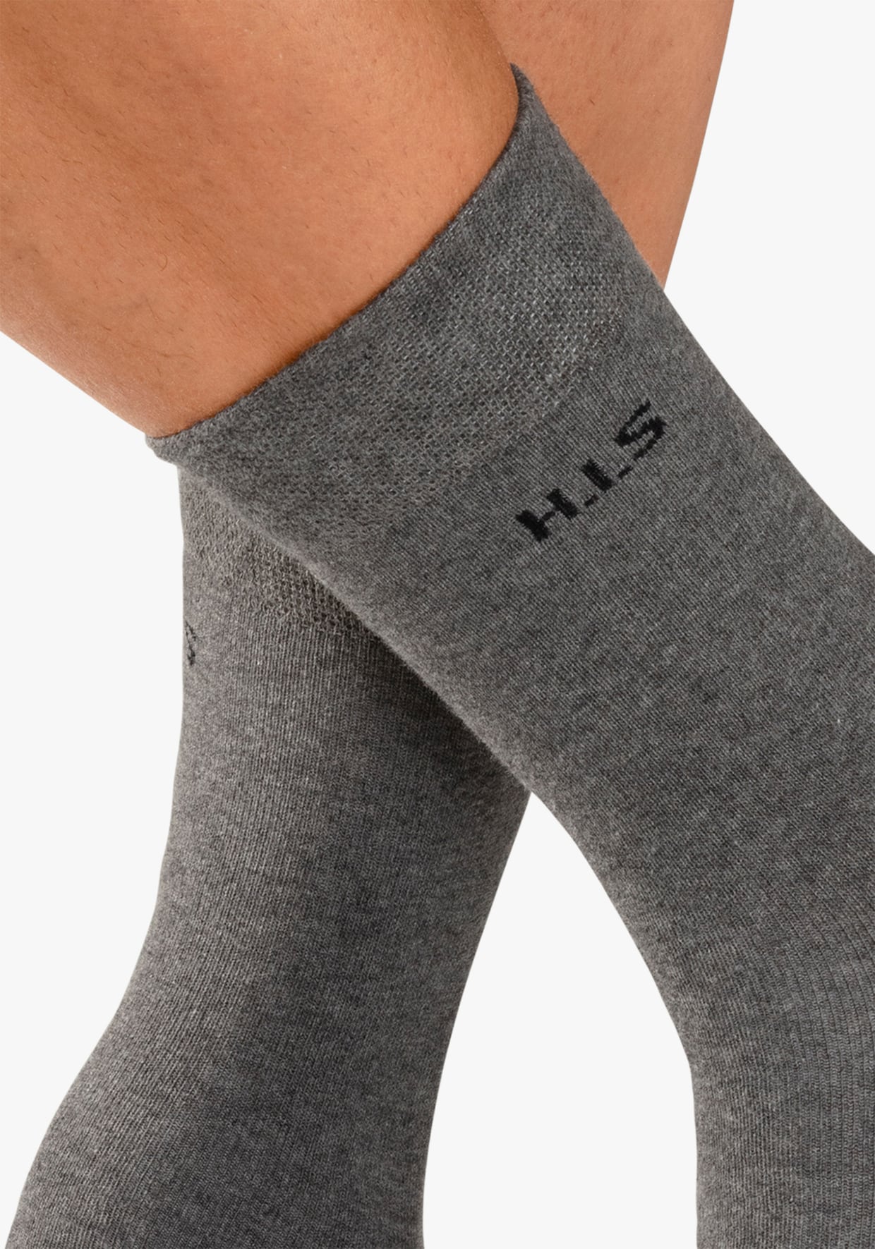 H.I.S Socken - 1x schwarz, 1x marine, 1x anthrazit-meliert, 1x grau-meliert