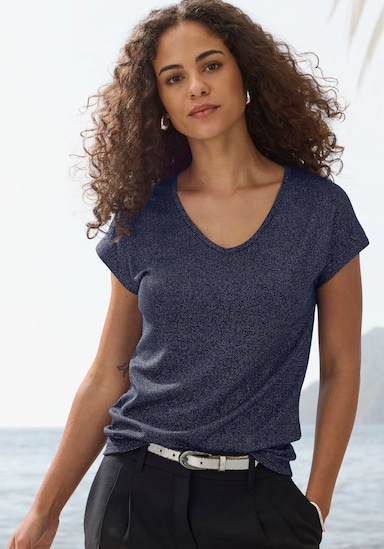 LASCANA Kurzarmshirt - navy