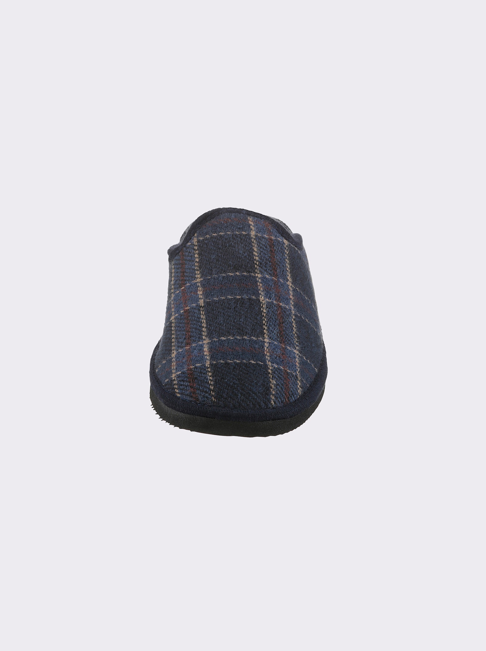 Pantoffel ungefüttert und leicht - marine-kariert