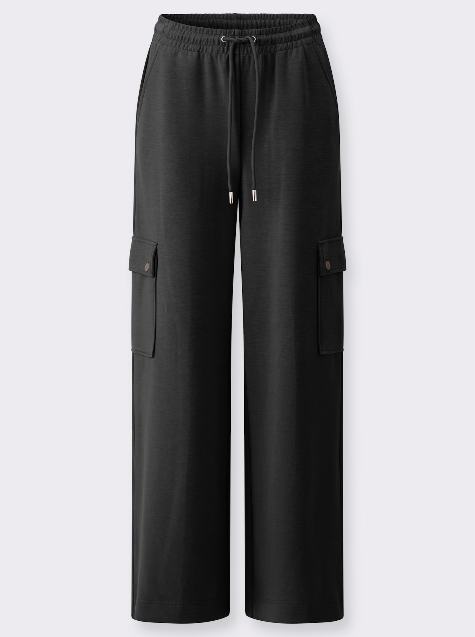heine Jerseyhose mit Cargo-Taschen - schwarz