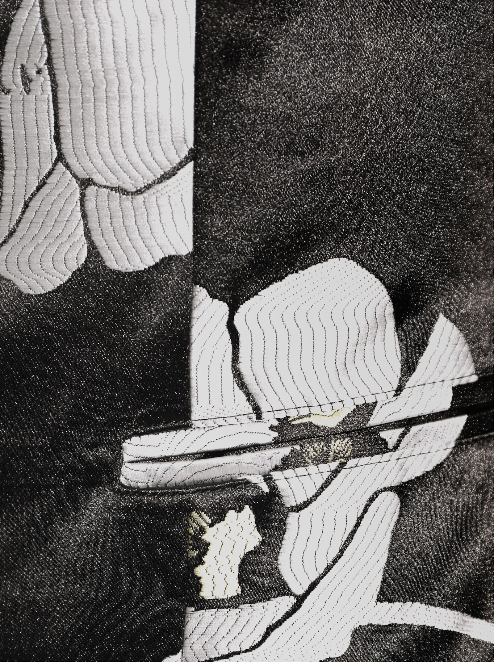 CREATION L PREMIUM Jacquardblazer mit bedrucktem Futter - schwarz-grau-gemustert