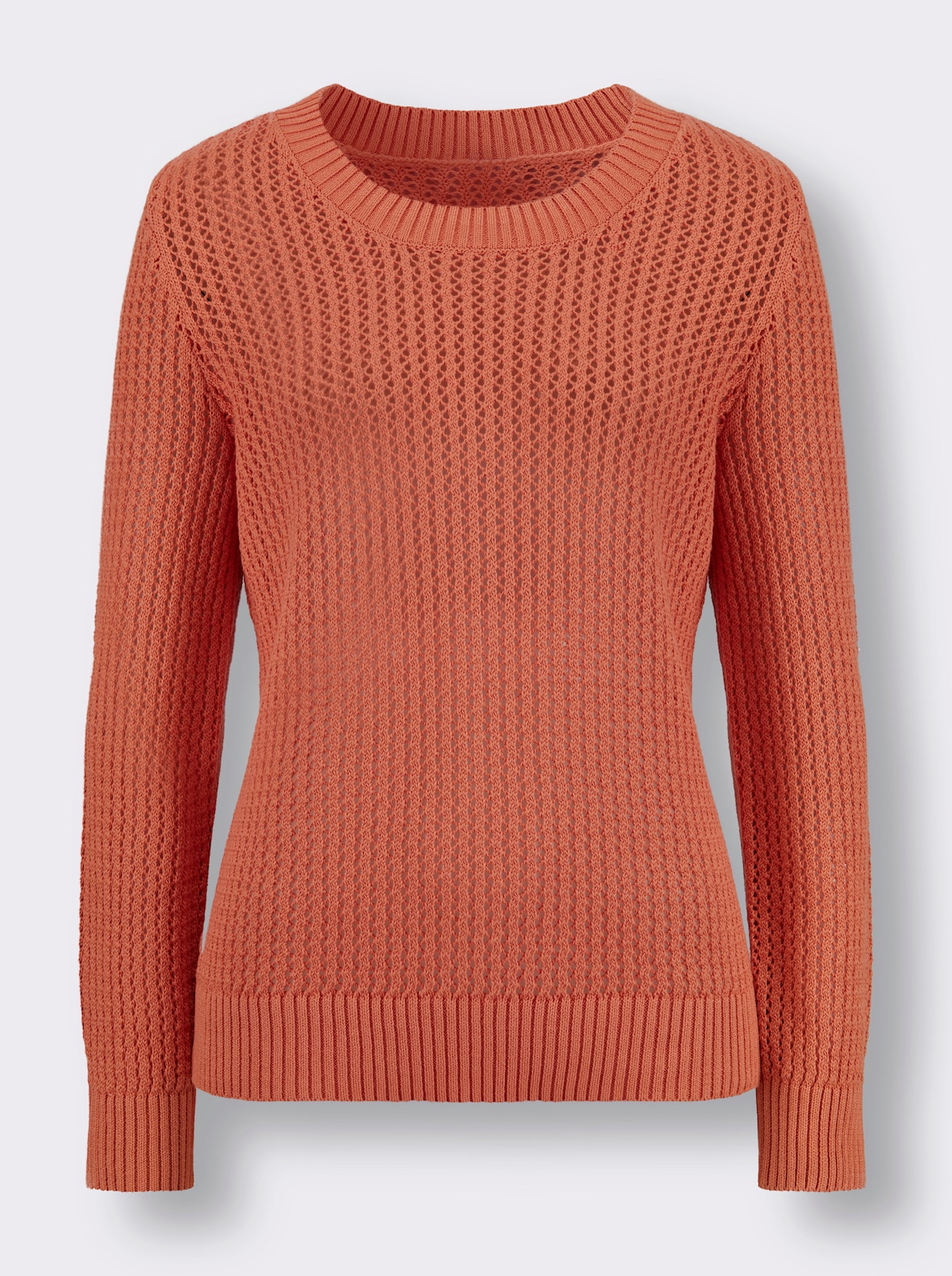 Pullover met ronde hals - papaya