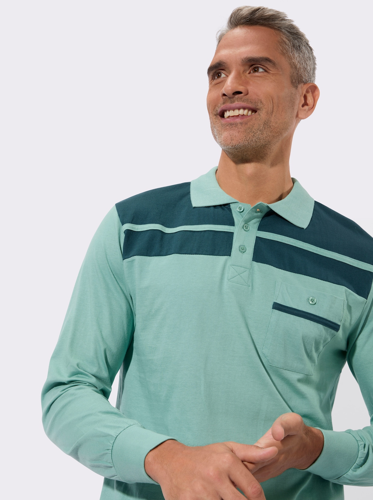 Pikétröja - salvia-petrol