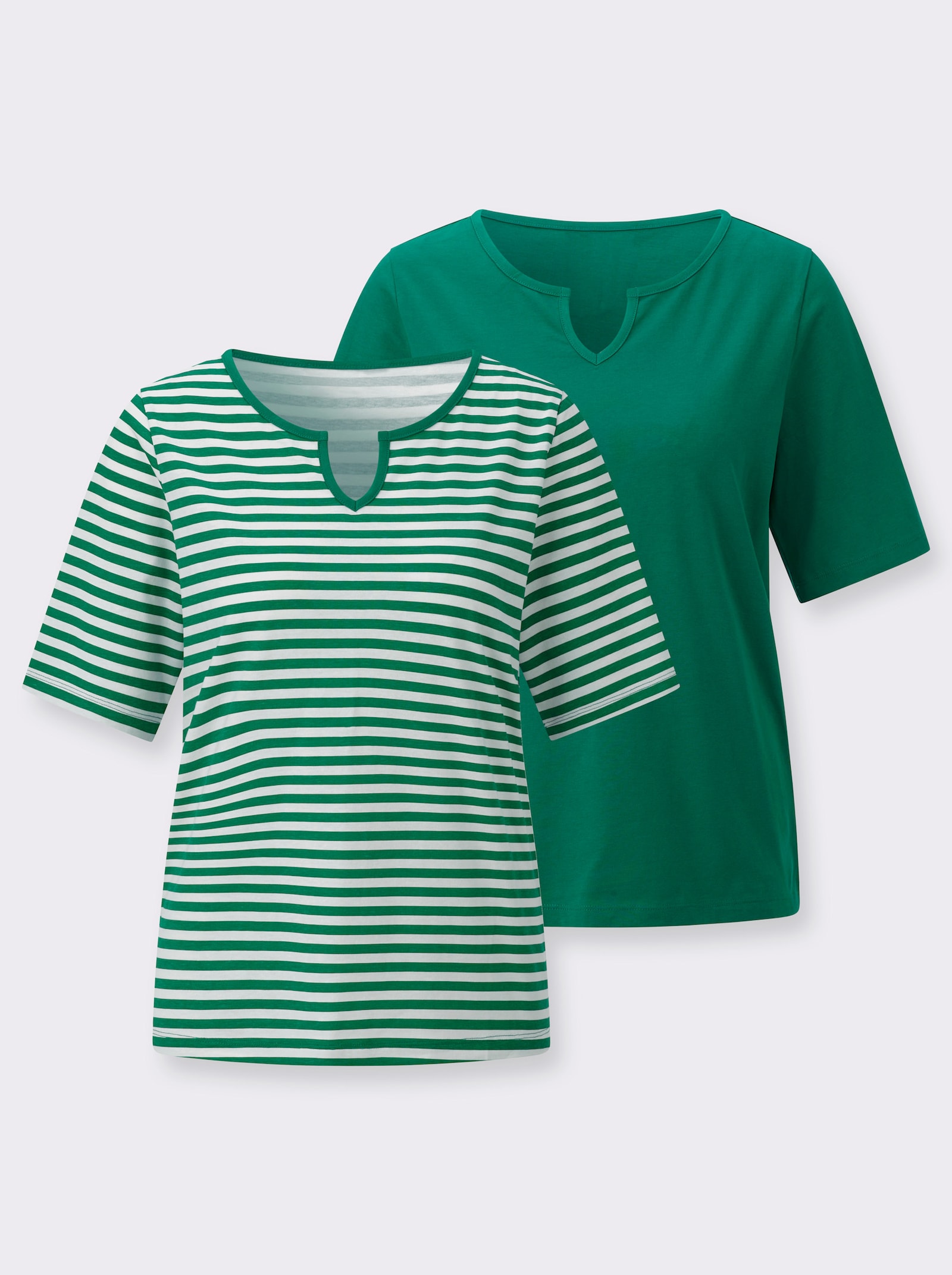 Shirt-Set mit kurzen Ärmeln - grün