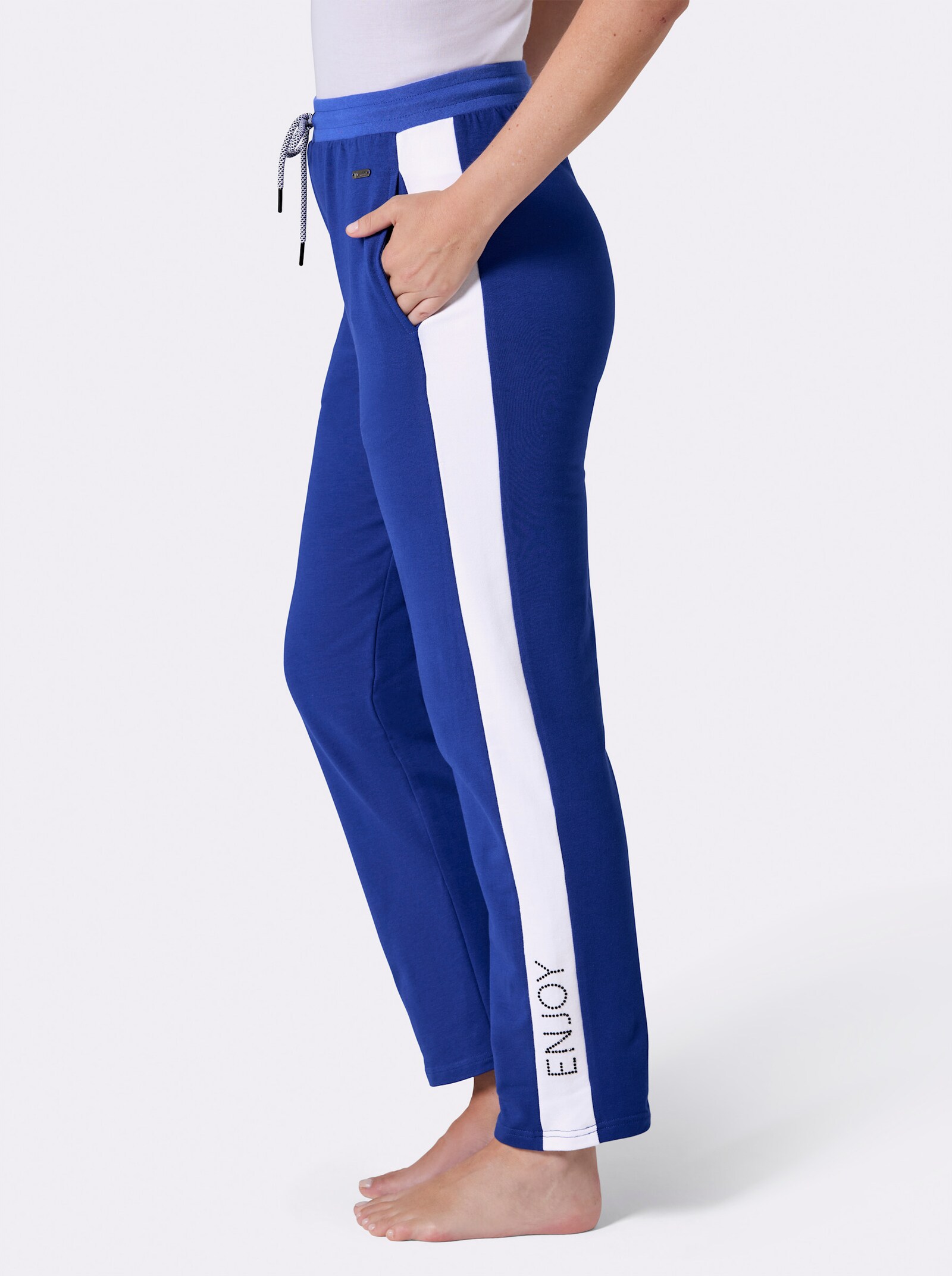 feel good Hose - royalblau-ecru