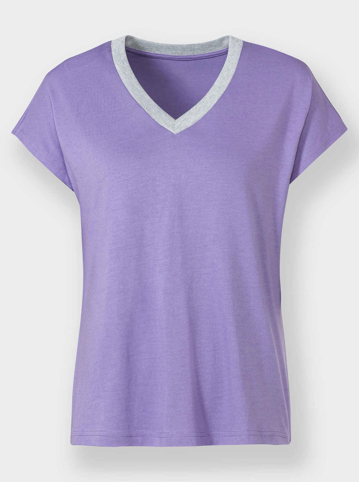 heine T-shirt en V - lavande