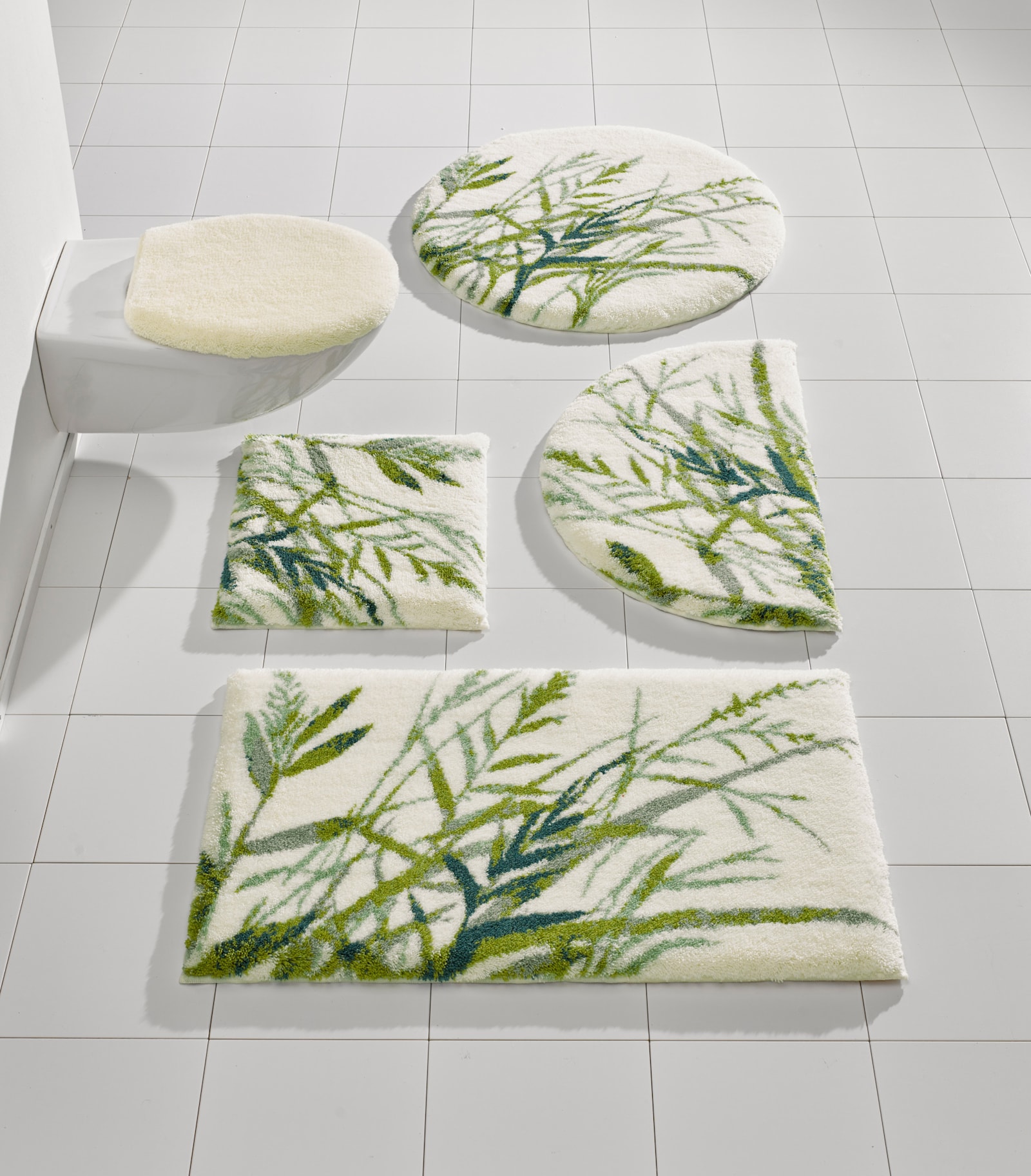 Grund Badgarnitur - weiß-grün