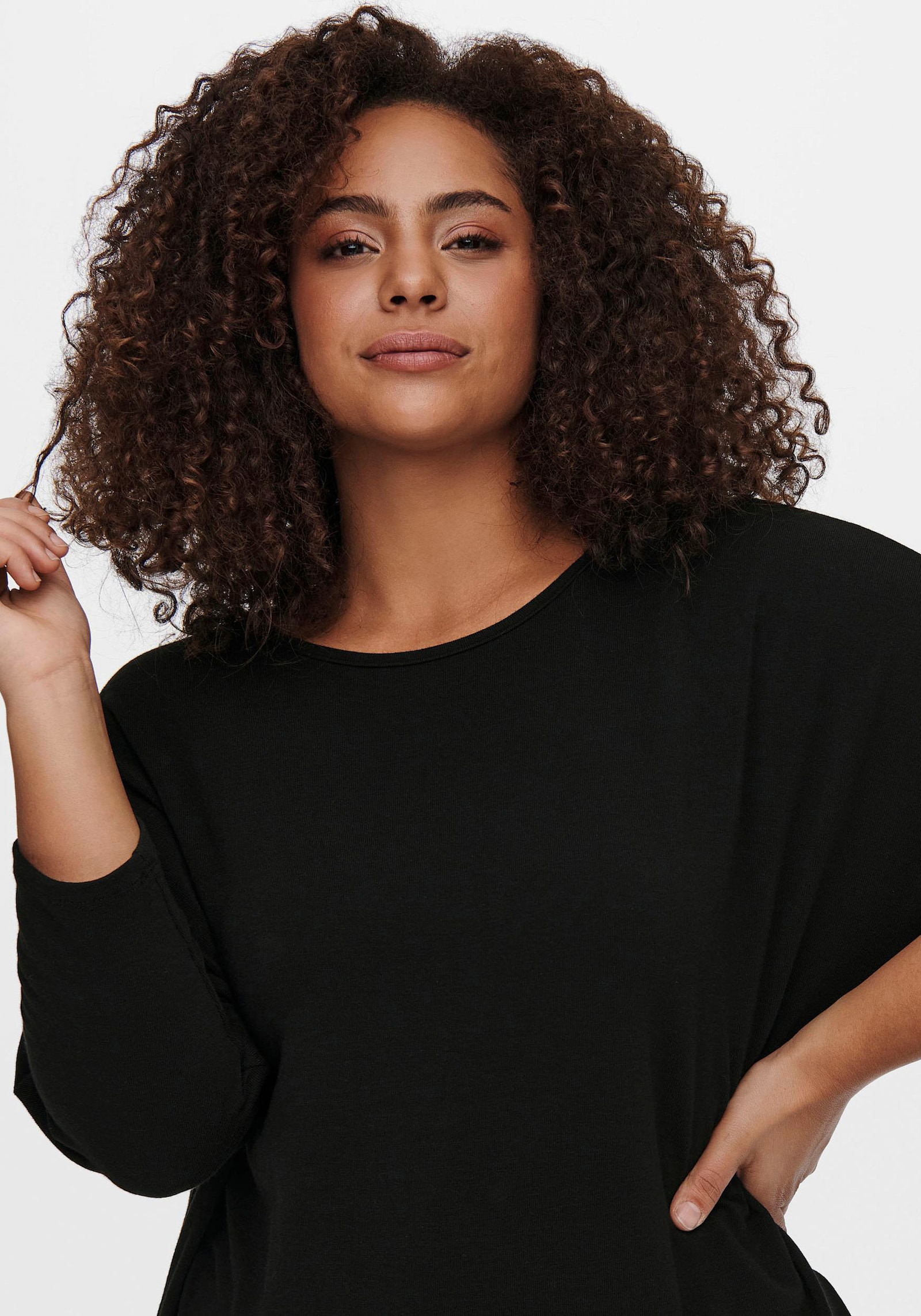 3/4-Arm-Shirt - schwarz