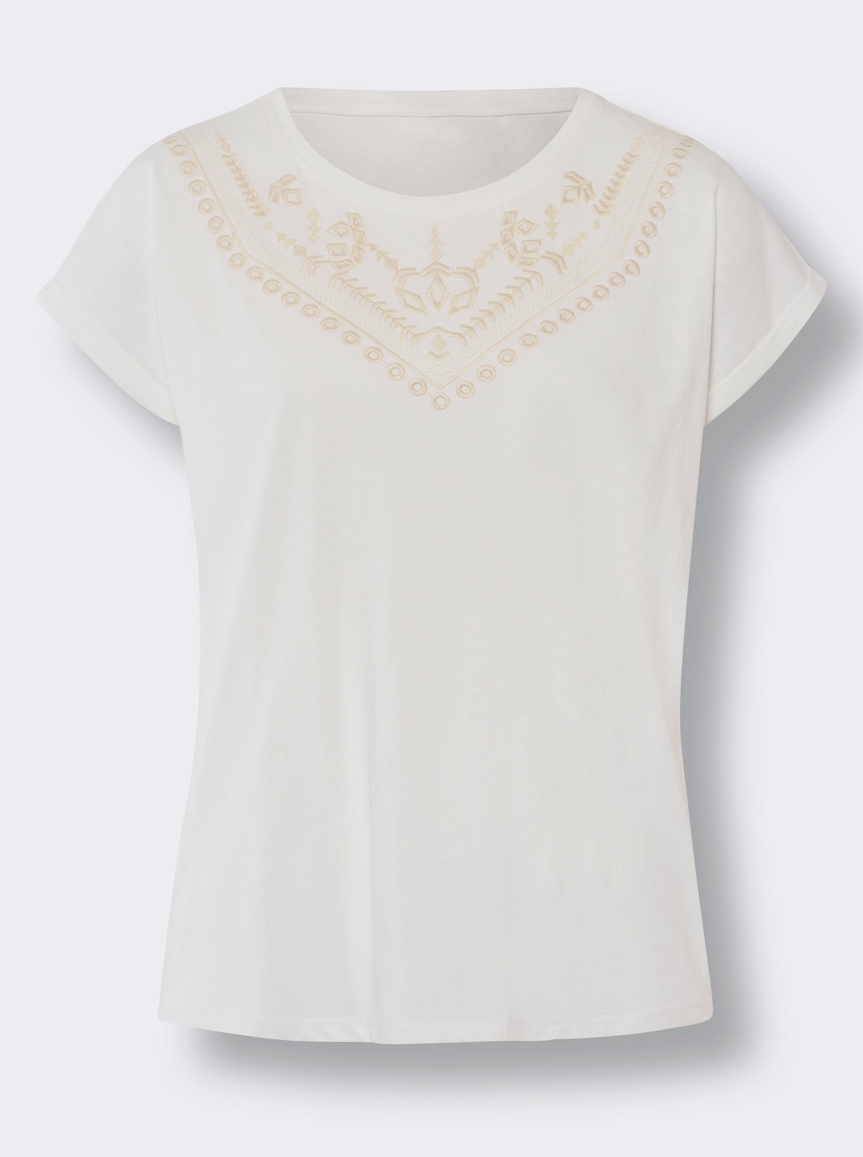 heine Shirt met ronde hals - ecru