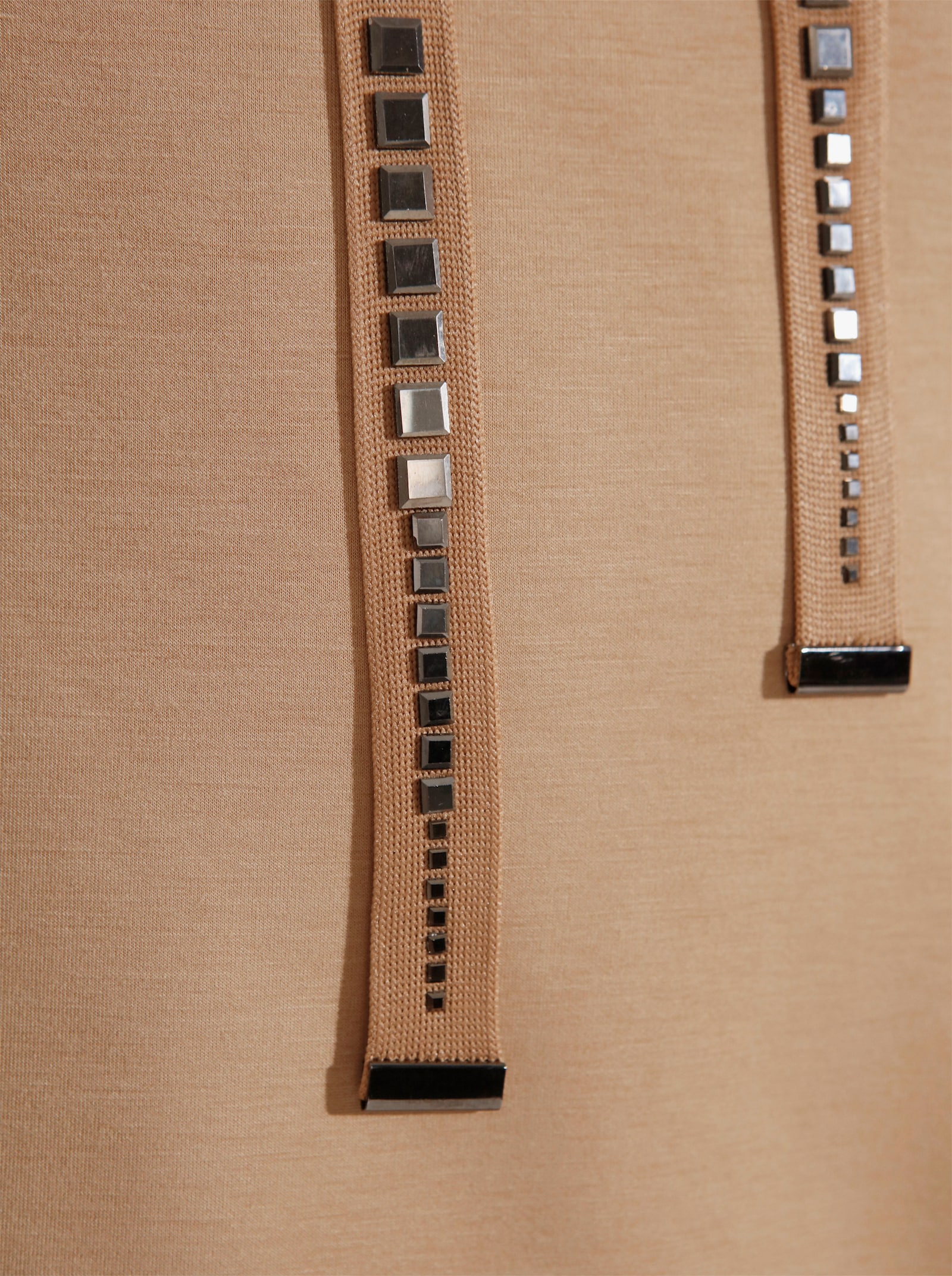 CREATION L PREMIUM Sweatshirt mit Bindebändern - camel