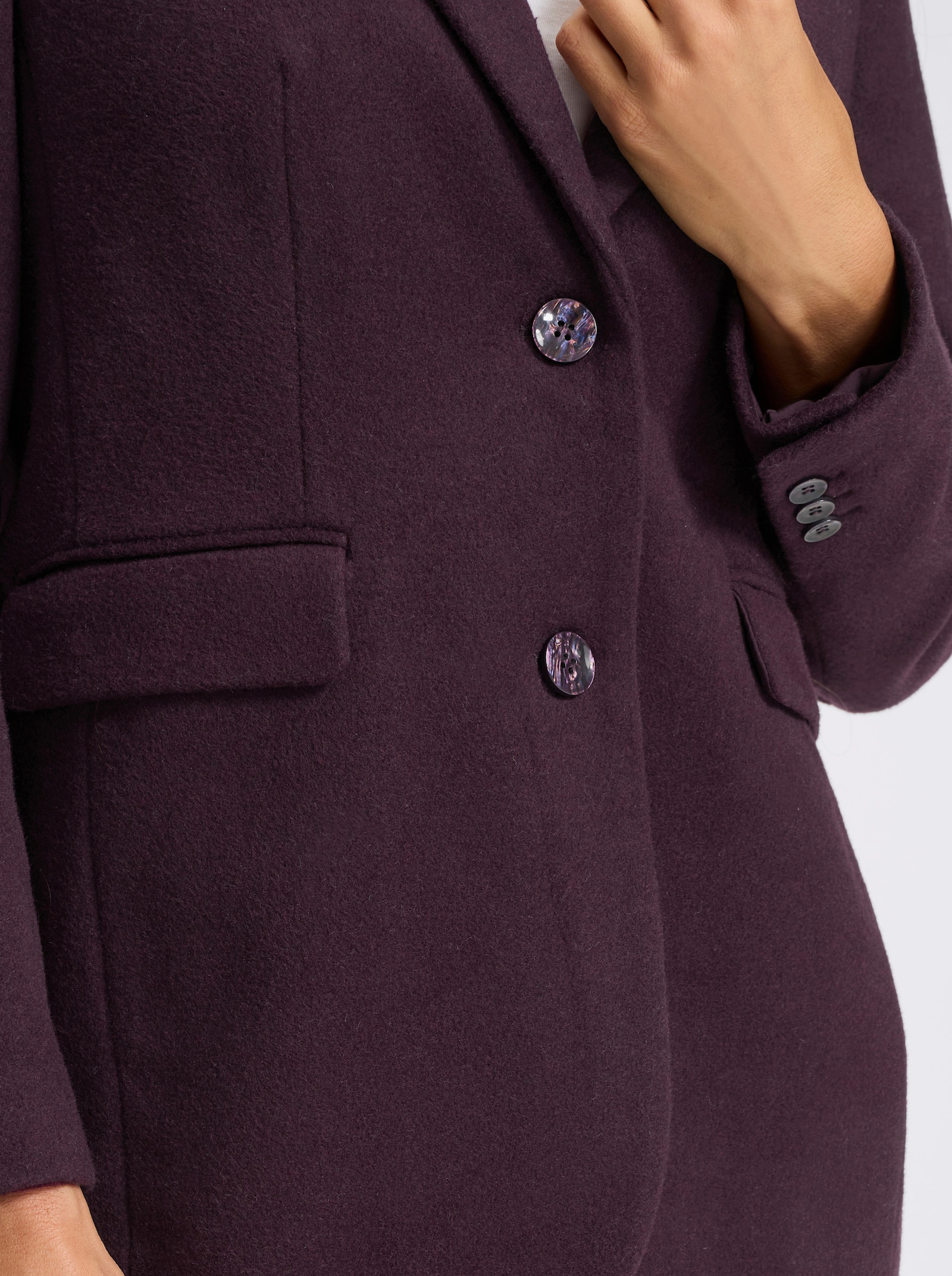 heine Blazer mit Woll-Anteil - aubergine