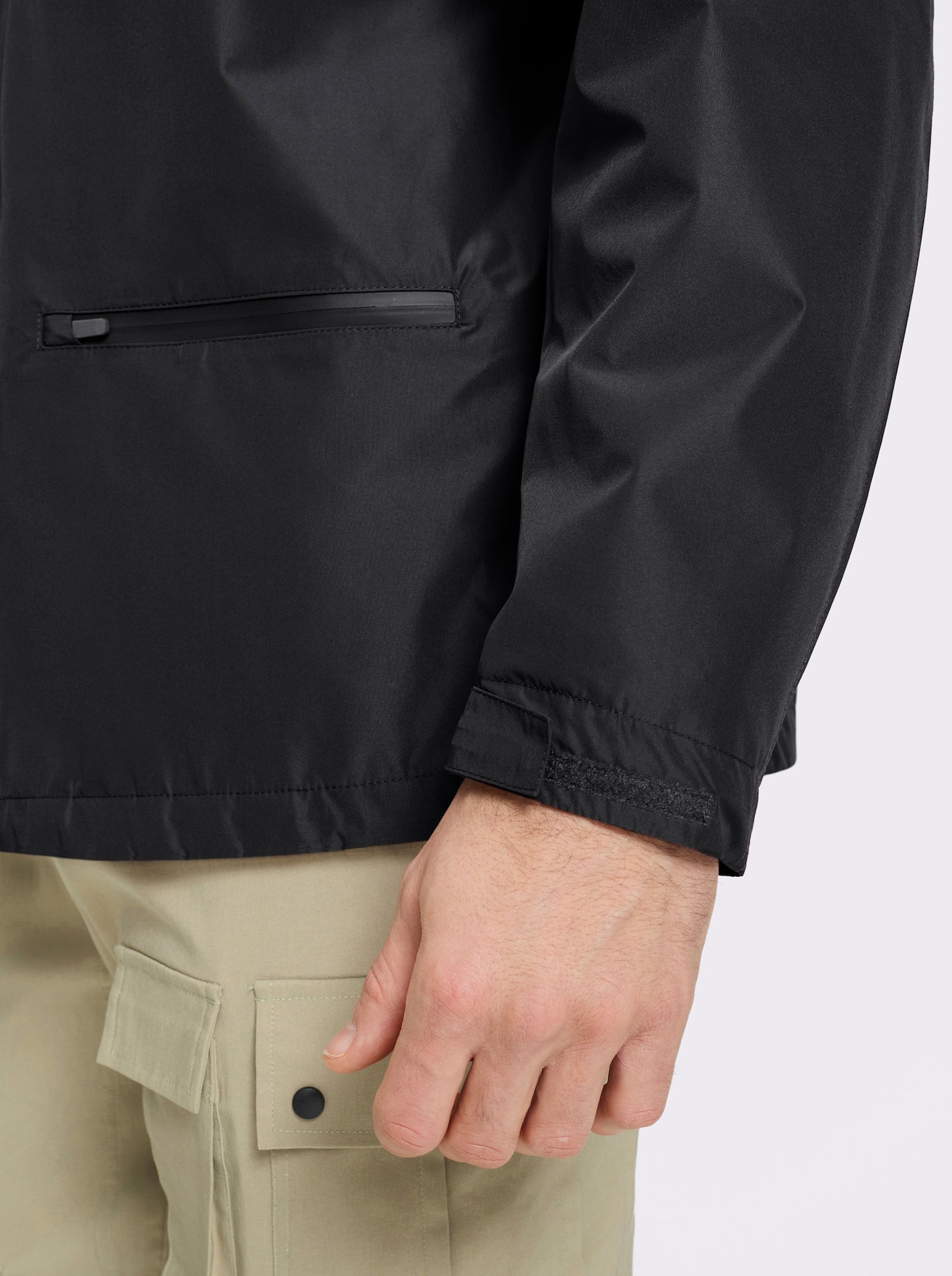 Catamaran Sports Funktionsjacke mit Tunnelzug am Saum - schwarz