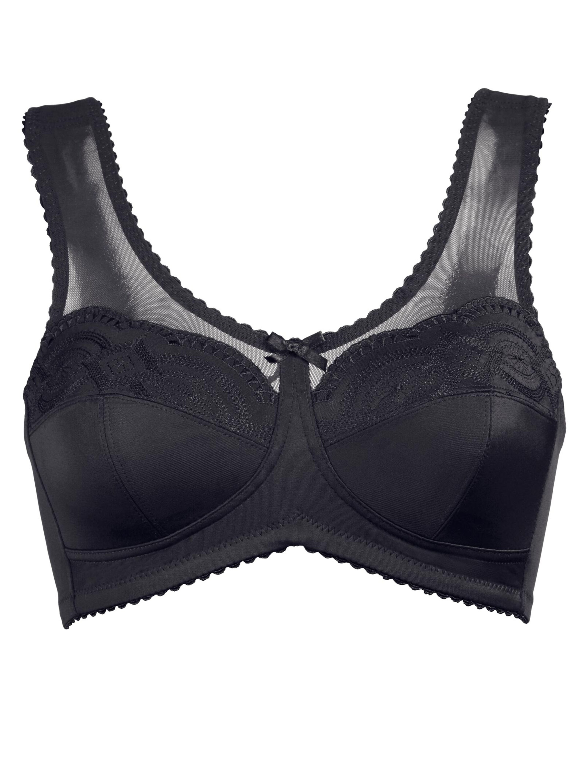 wäschepur Entlastungs-BH ohne Bügel - schwarz + bordeaux