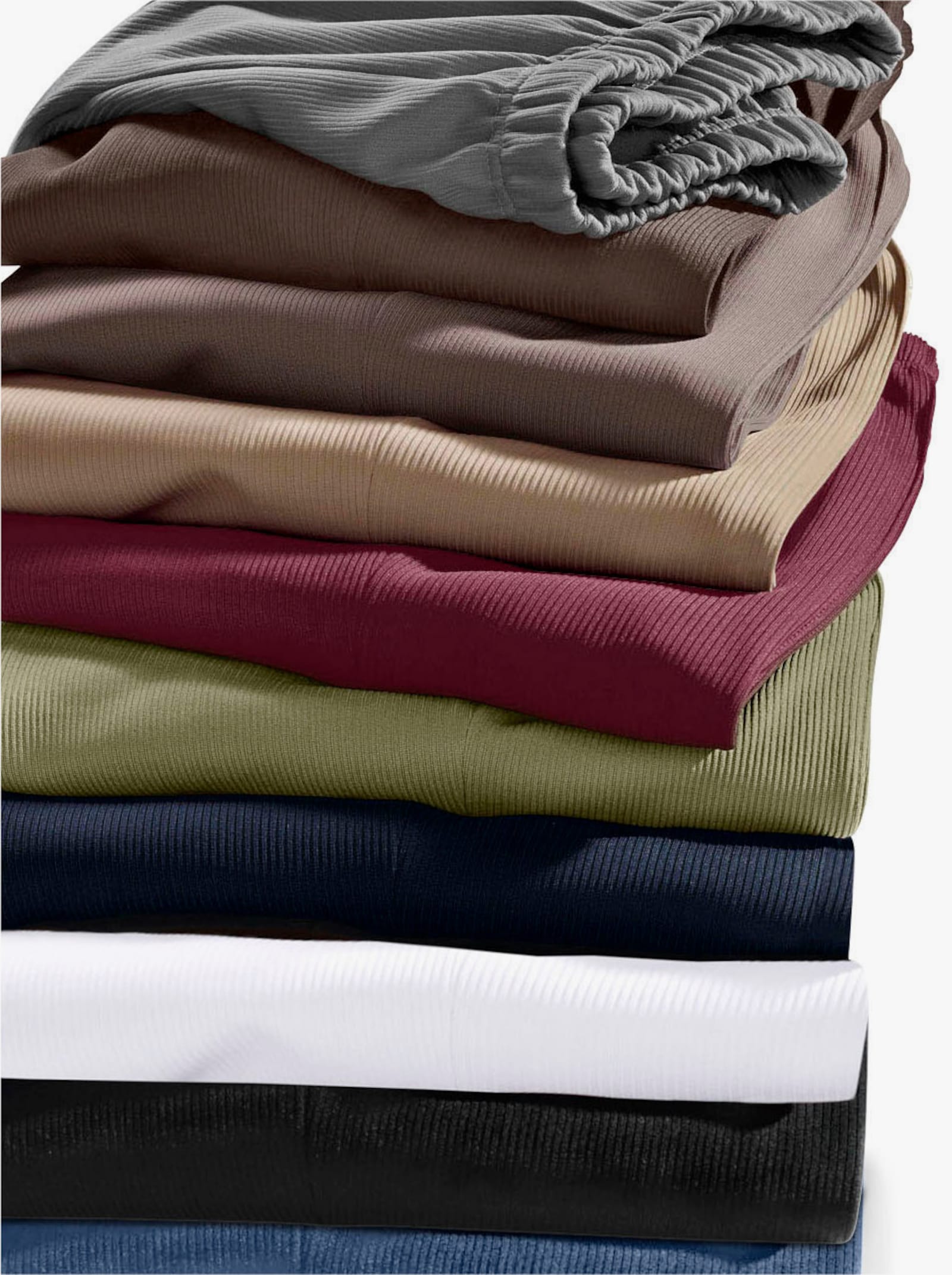 Hose mit Ripp-Struktur - jeansblau