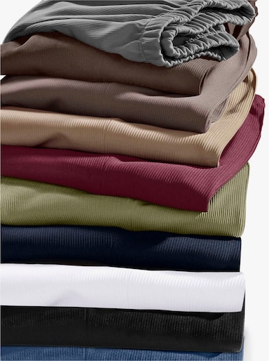 Hose mit Ripp-Struktur - jeansblau