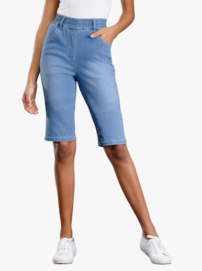 Jeans-Bermudas - blue-bleached