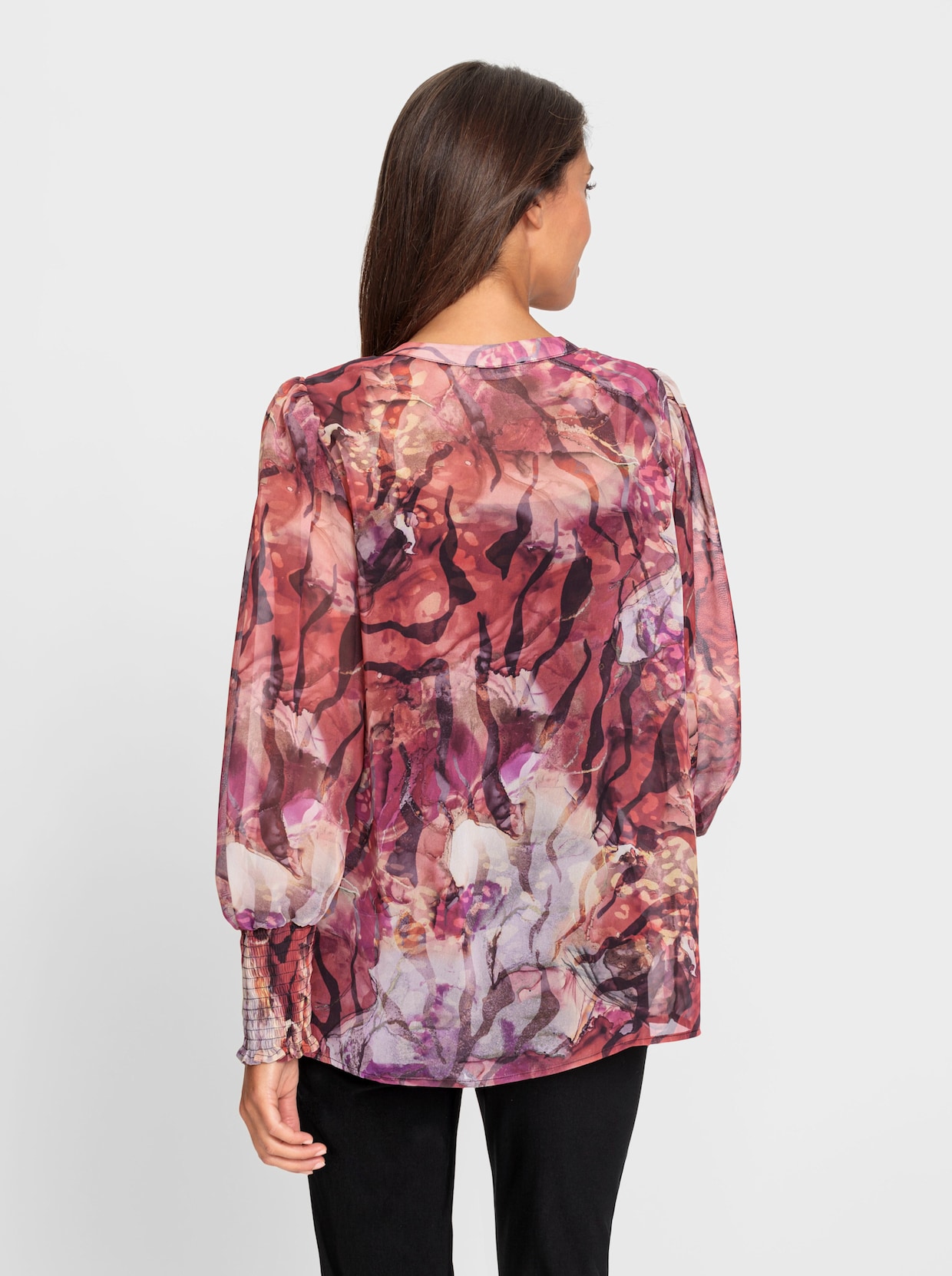 heine Blouse met print - bordeaux/rood bedrukt