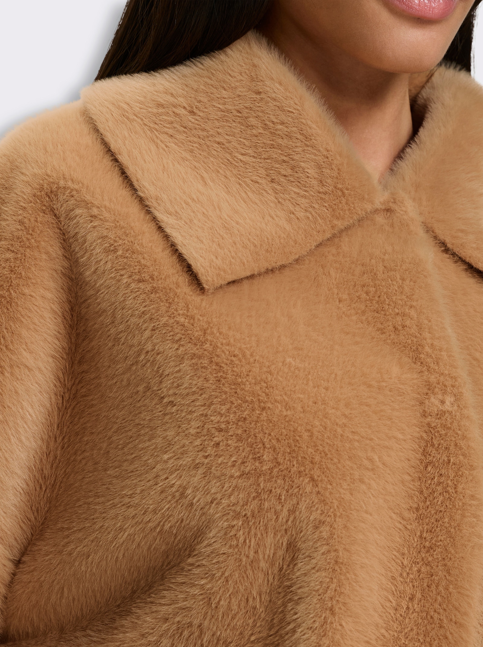 heine Fellimitatjacke - camel