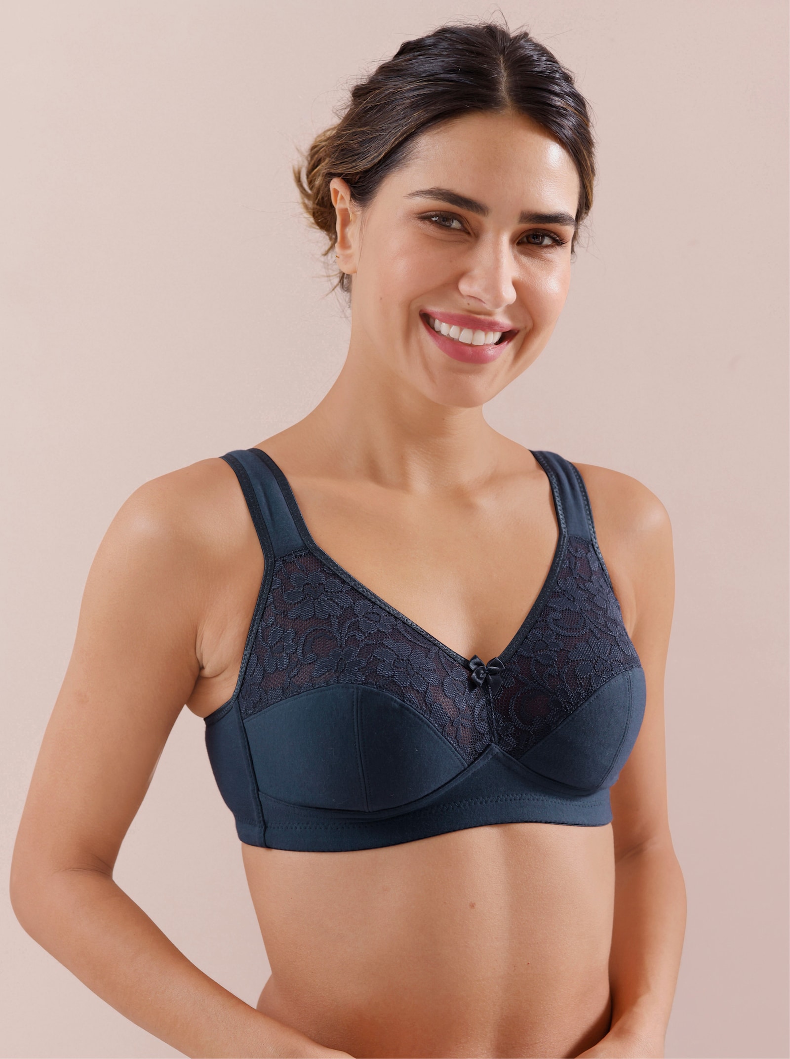 Susa Odľ. podprsenka b. kostíc, široké ramienka - Námornícka modrá + bordová