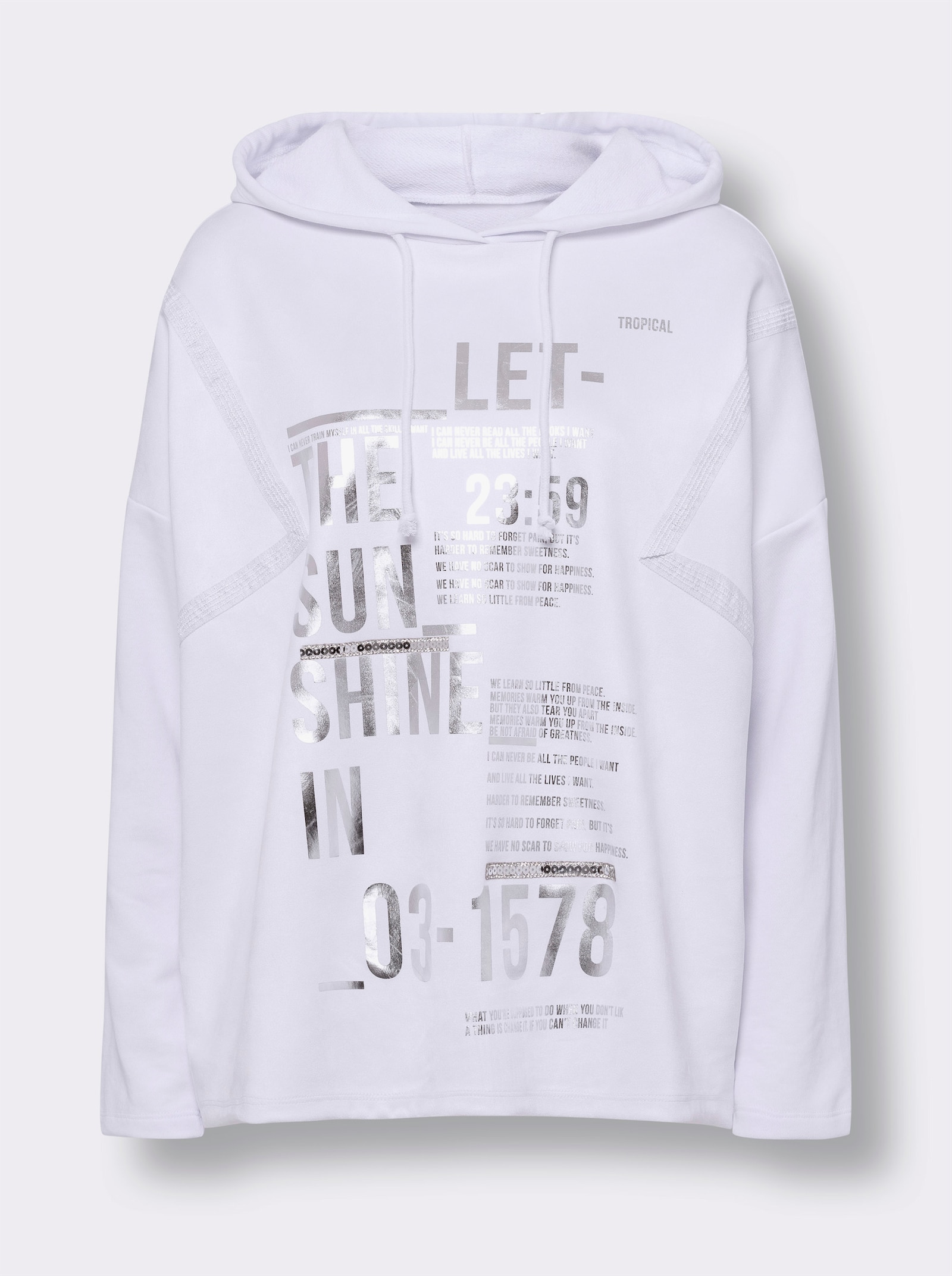 heine Kapuzenshirt im Oversize-Schnitt - weiß