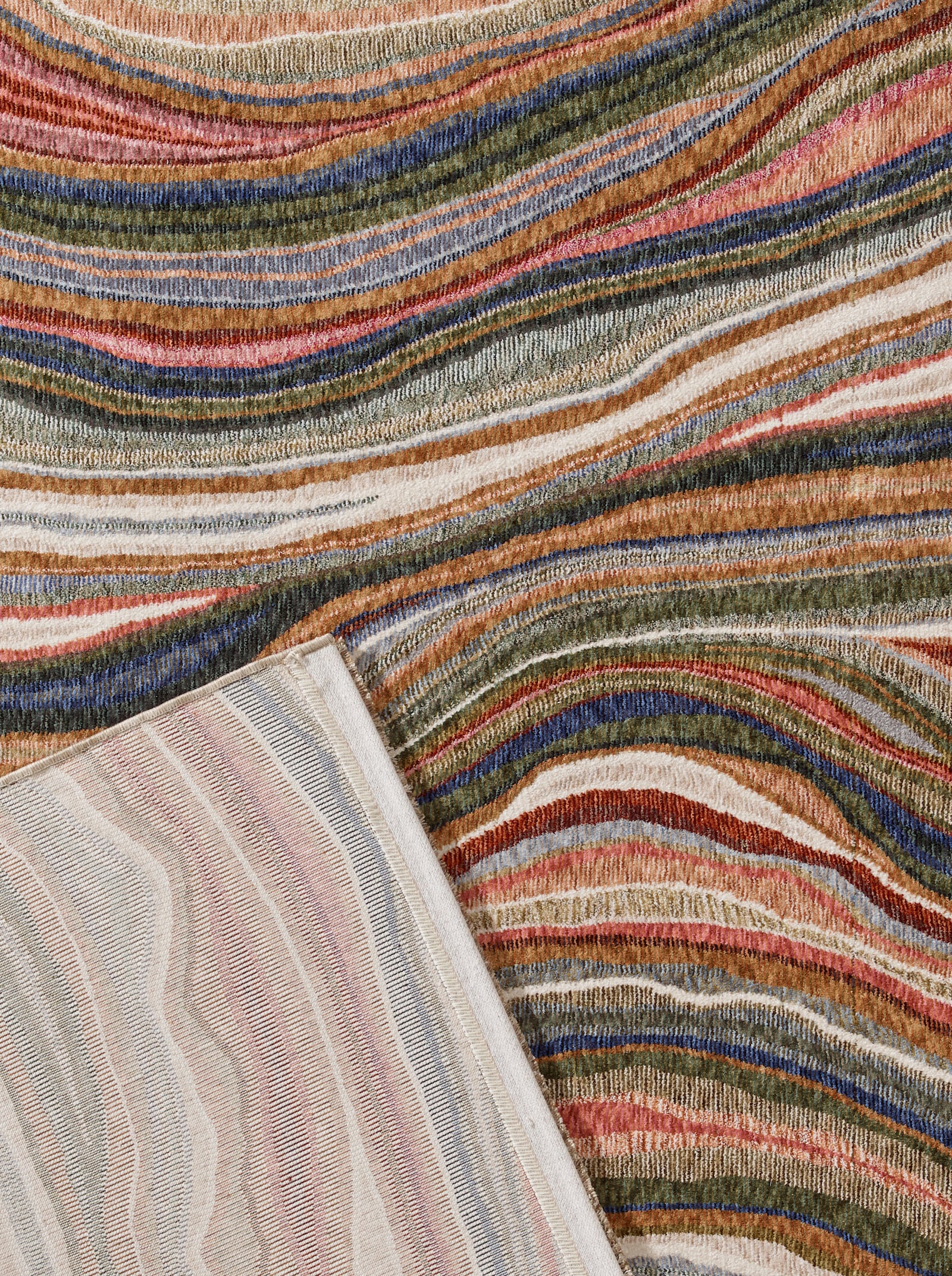 heine home Teppich - rot-ecru-meliert