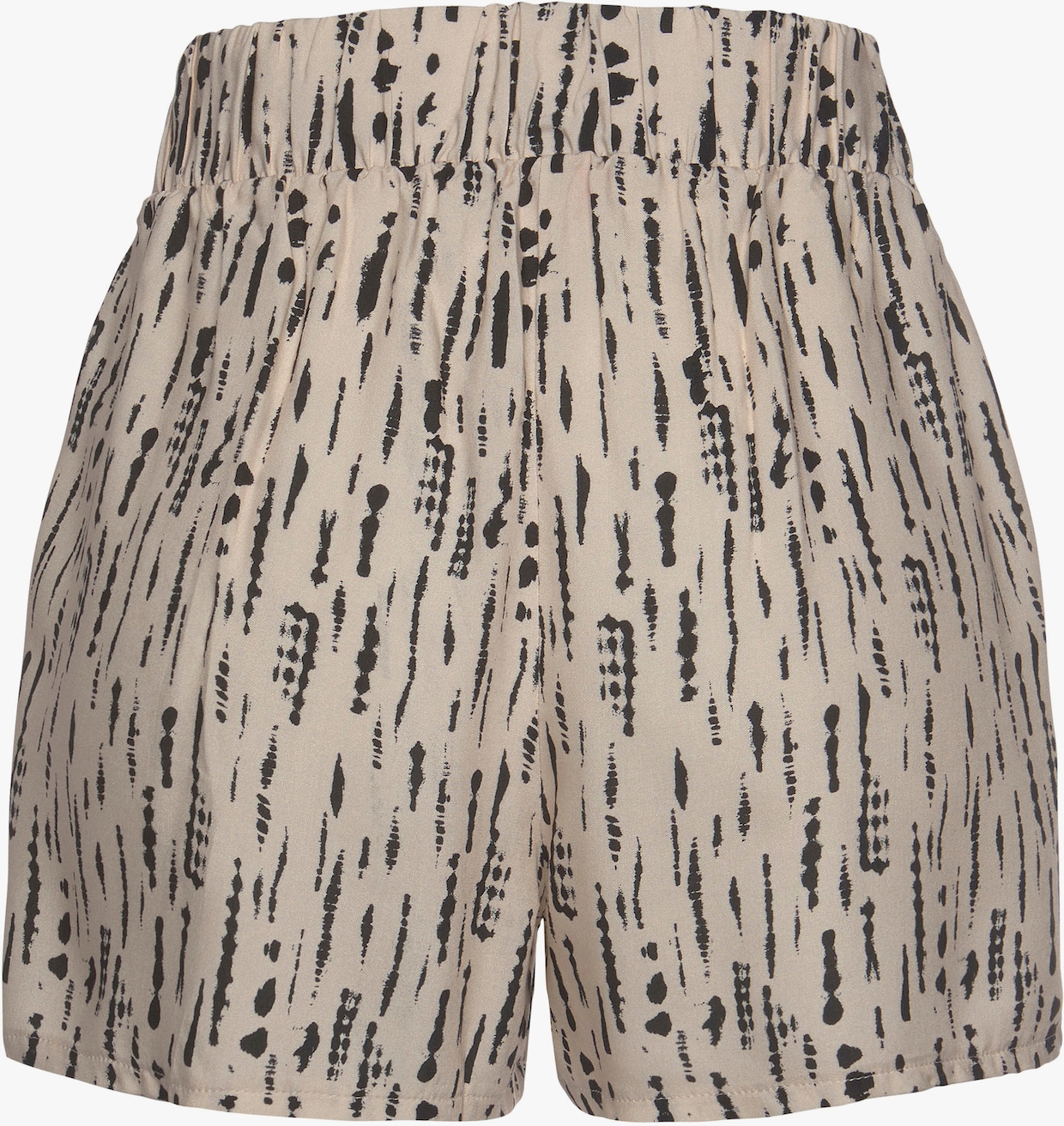 s.Oliver Webshorts - beige-schwarz-bedruckt