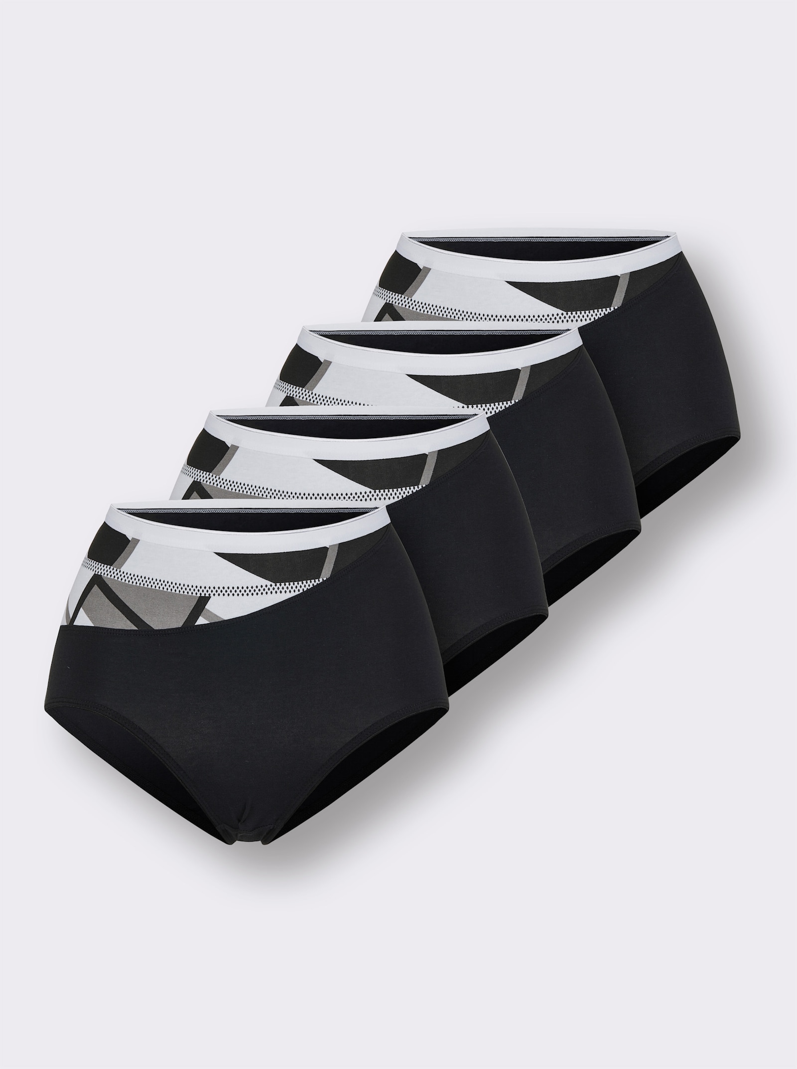 wäschepur Taillenslip mit grafischem Print - schwarz-bedruckt