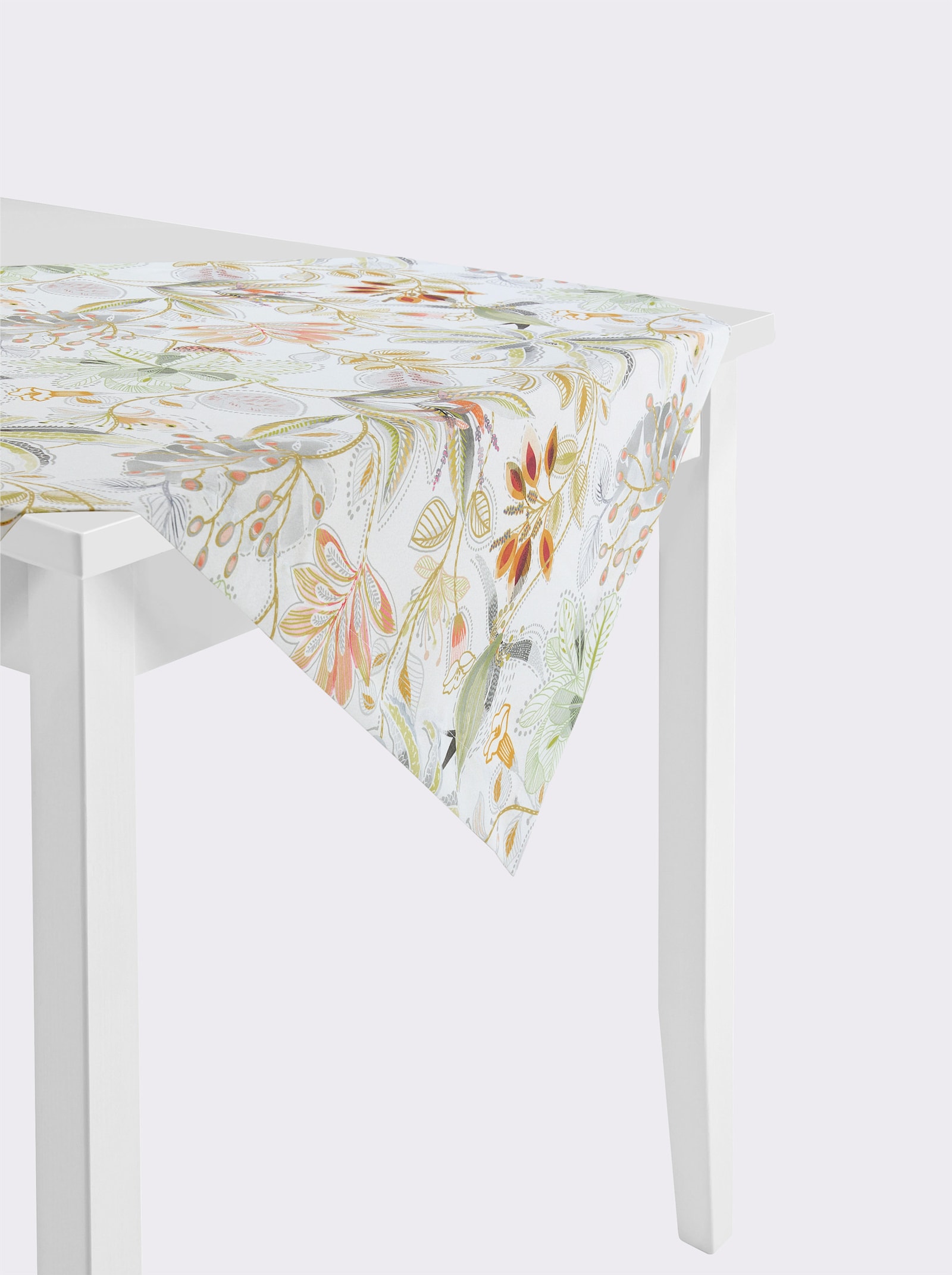 Tischdecke - champagner-eucalyptus-bedruckt