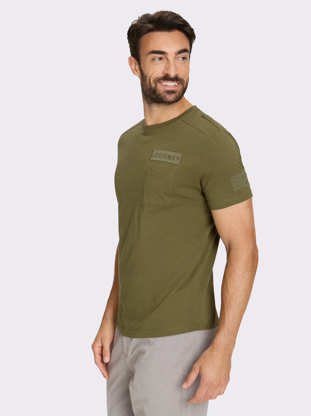 Marco Donati Kurzarmshirt - oliv