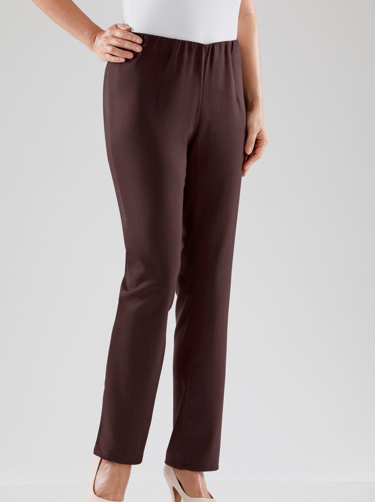 Stretch-Hose - schokobraun