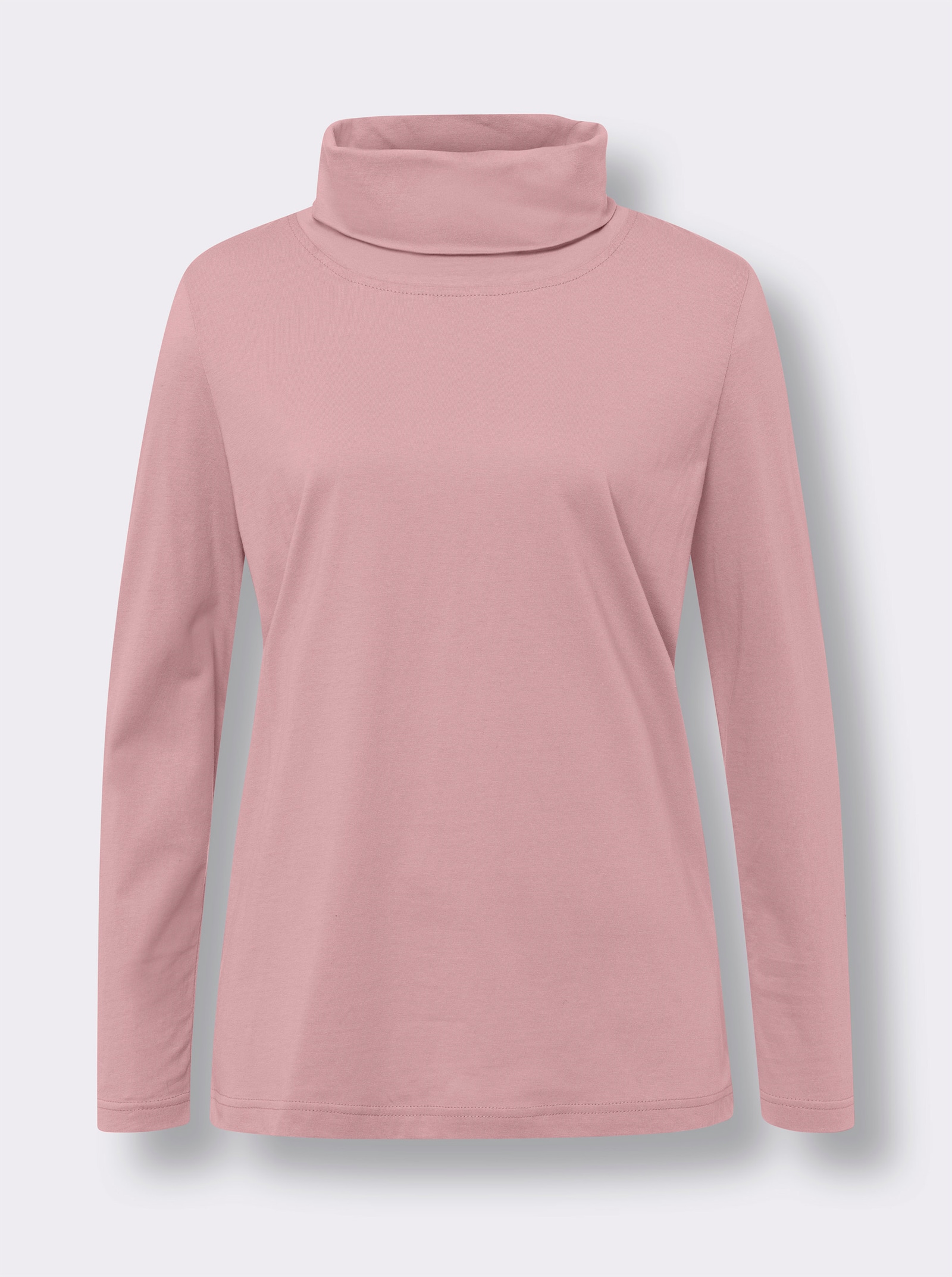 Rollkragenshirt aus reiner Baumwolle - hortensie