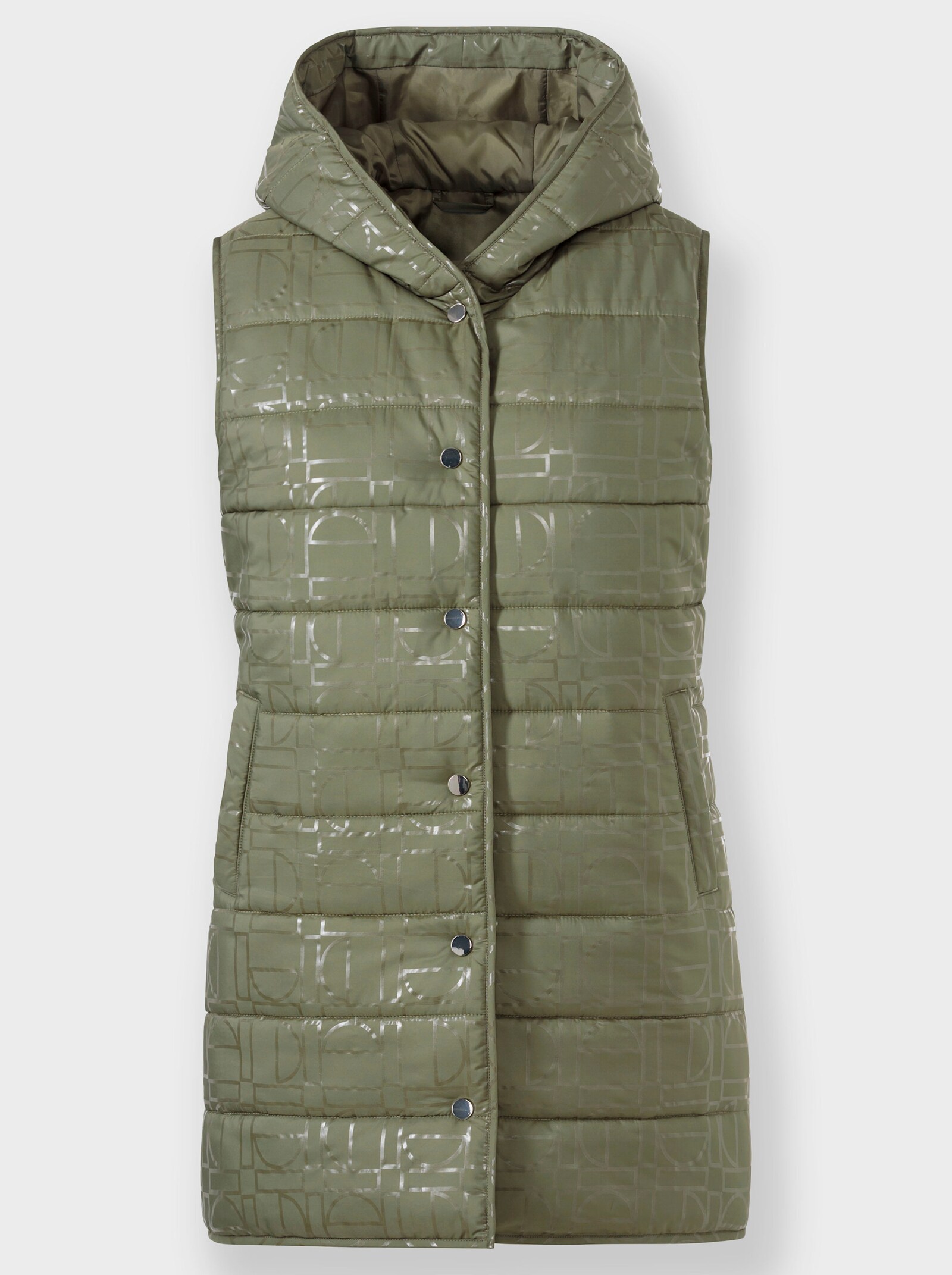 heine Steppweste mit Glanzdruck - khaki