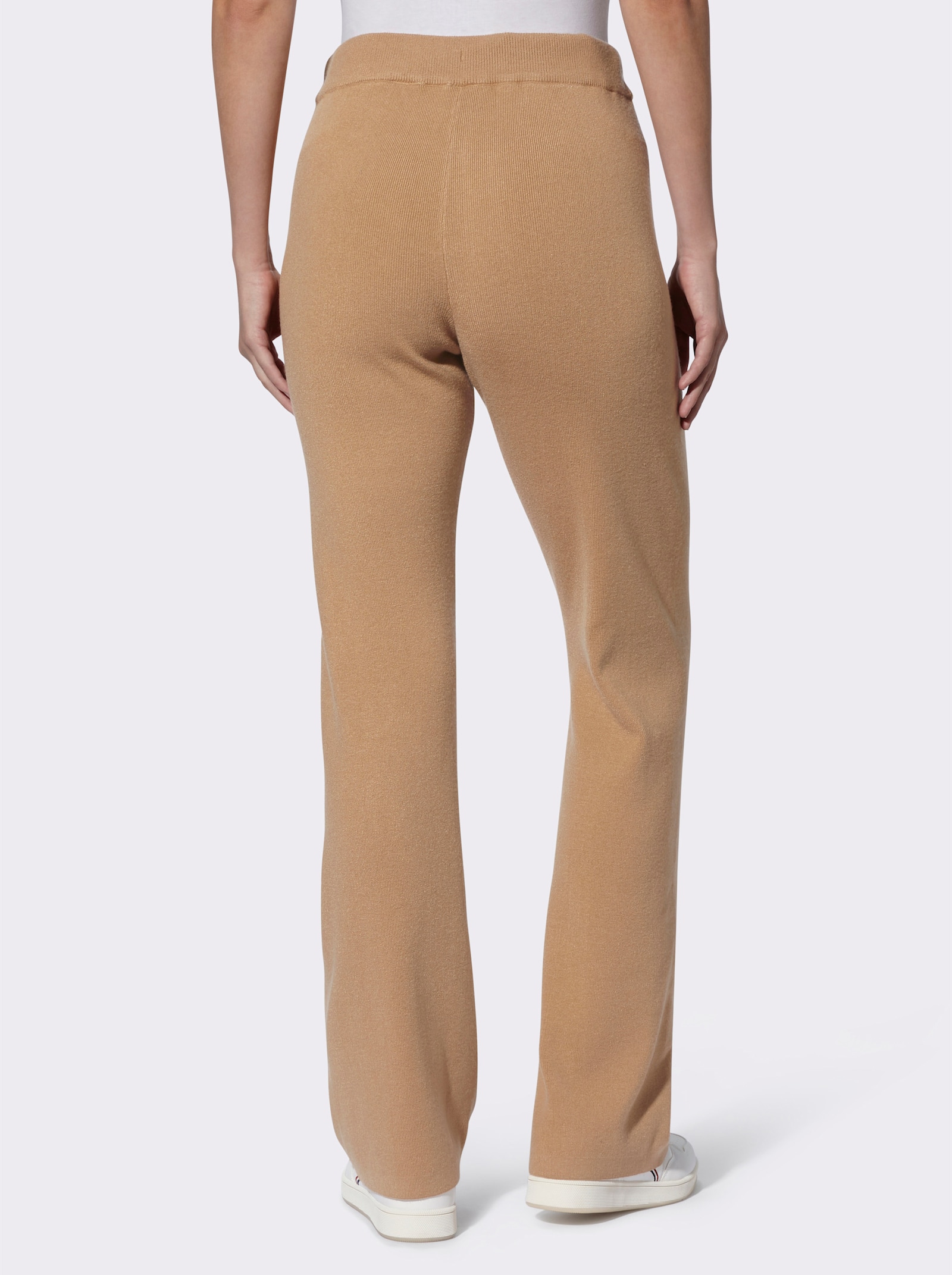 heine Strickhose mit leicht ausgestelltem Bein - camel