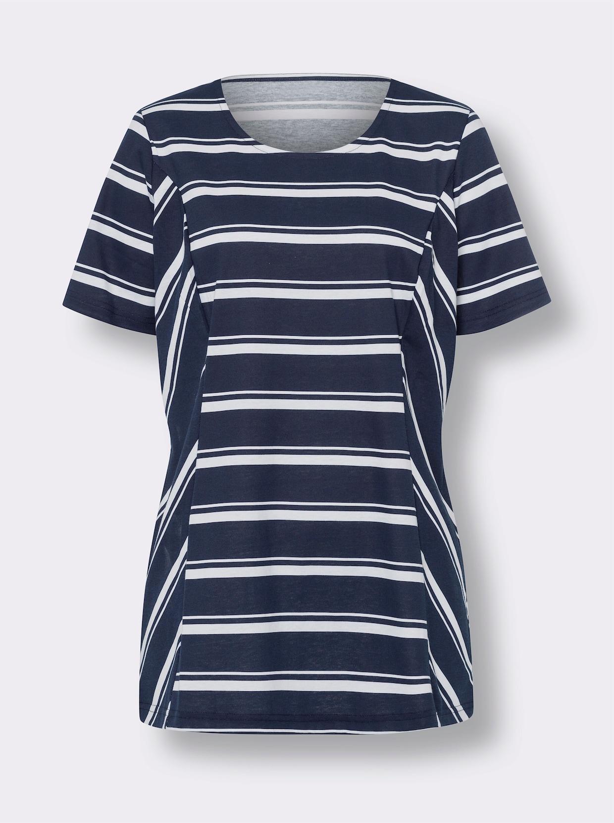 Dlhé tričko - Pruhovanie: námornícka modrá – biela