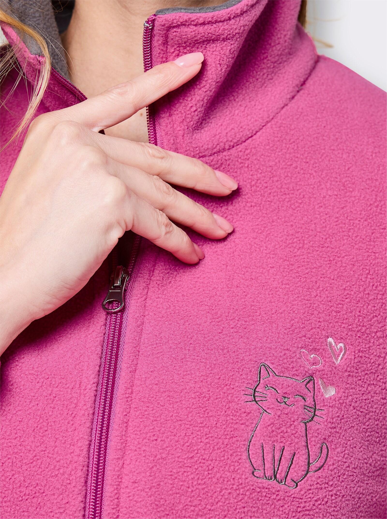 feel good Hausanzug aus Fleece - erika-anthrazit