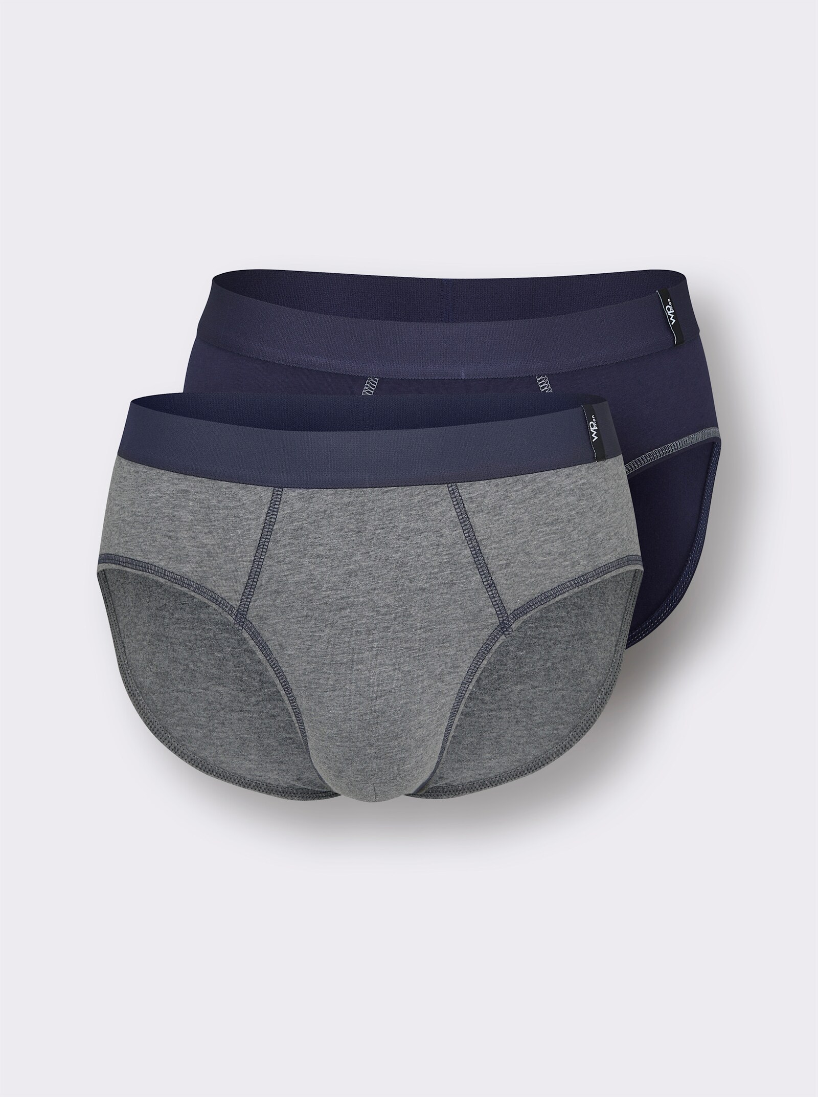 wäschepur men Slip - marine + anthrazit-meliert